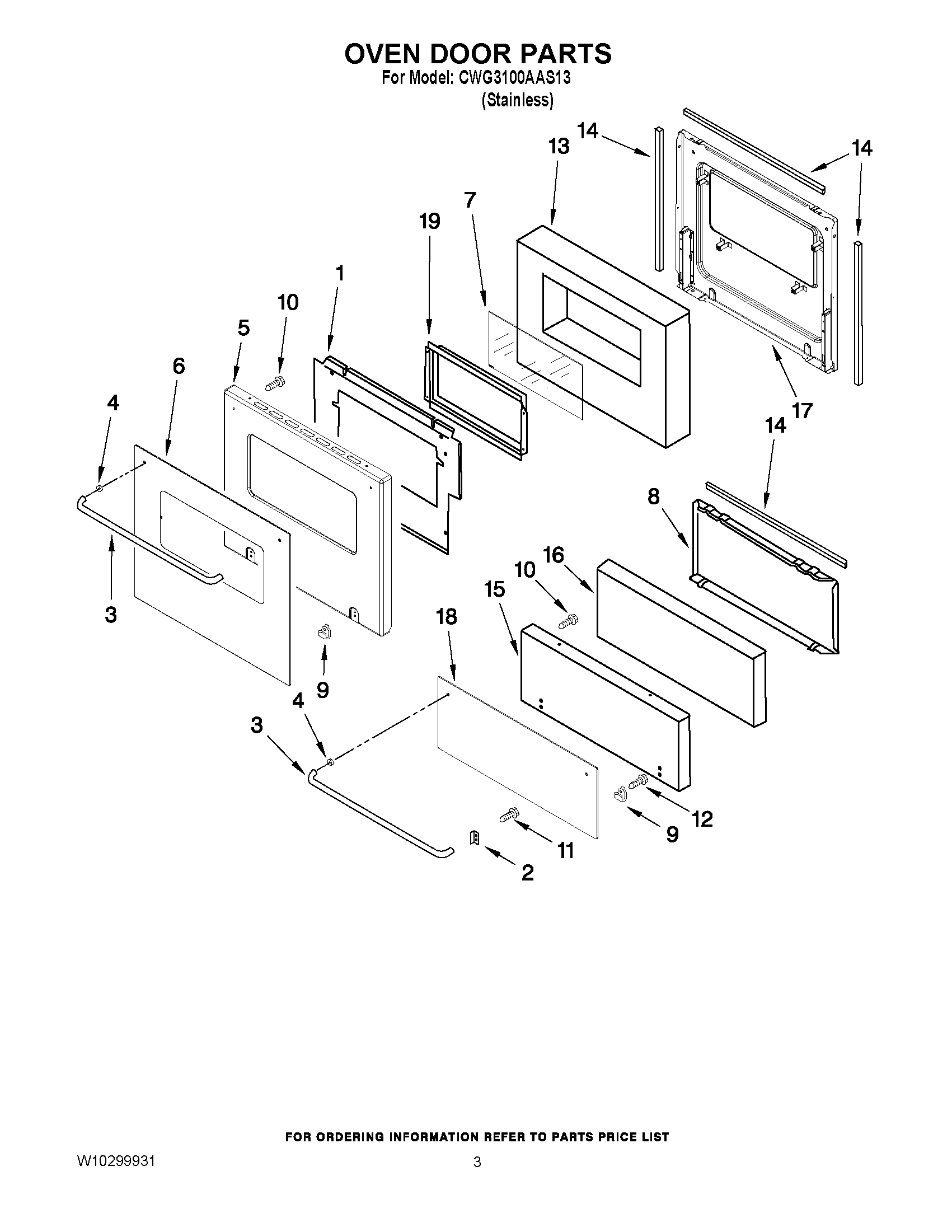 02 - OVEN DOOR PARTS