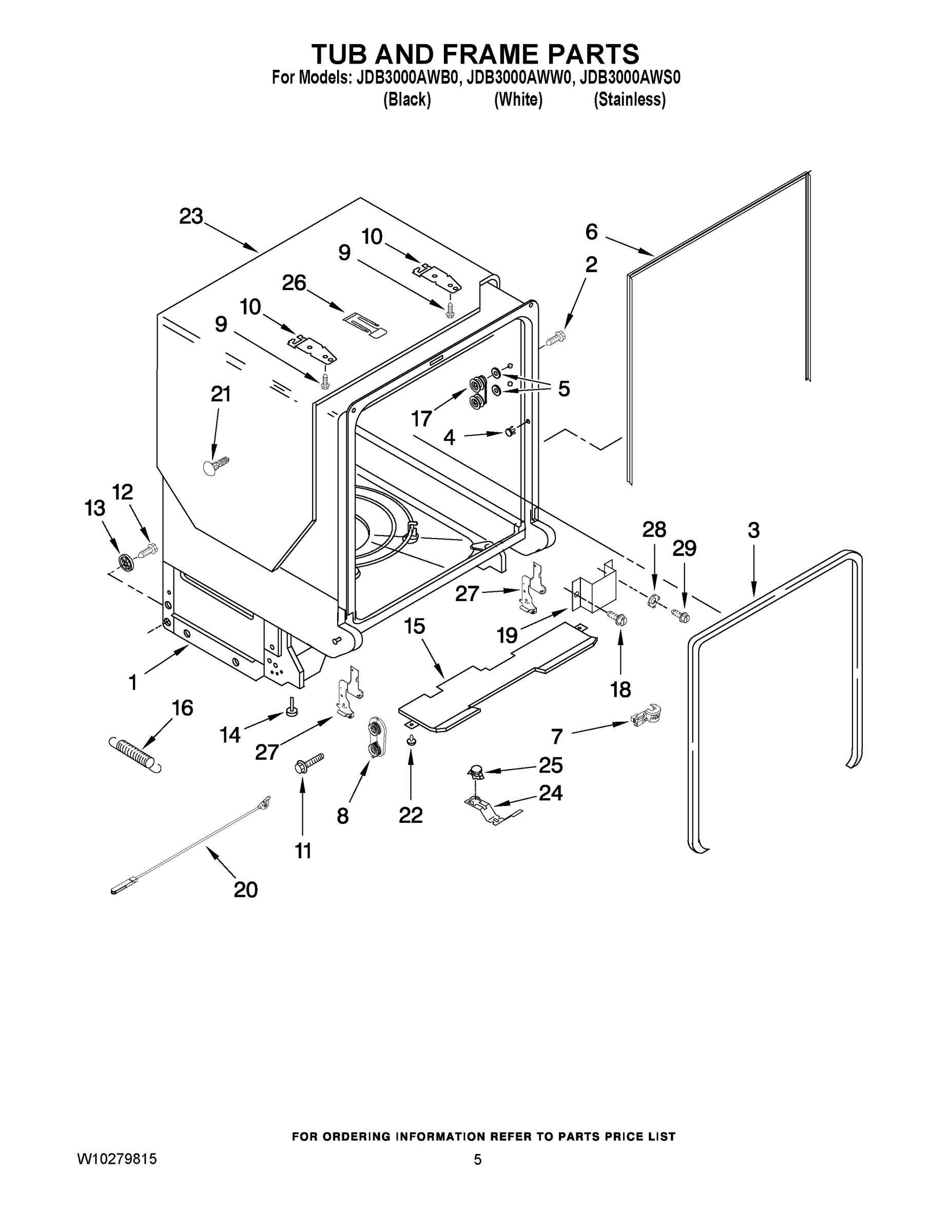 05 - TUB AND FRAME PARTS