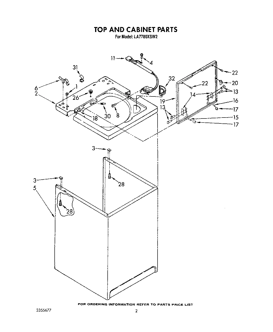 02 - TOP AND CABINET, LIT/OPTIONAL