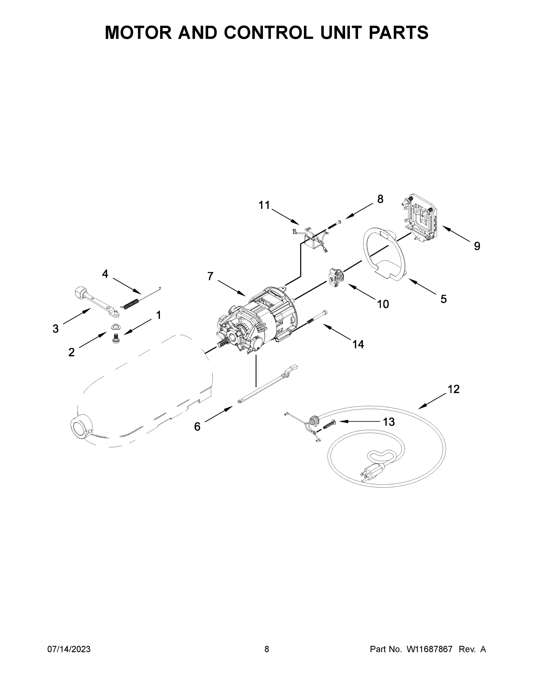 05 - MOTOR AND CONTROL UNIT PARTS