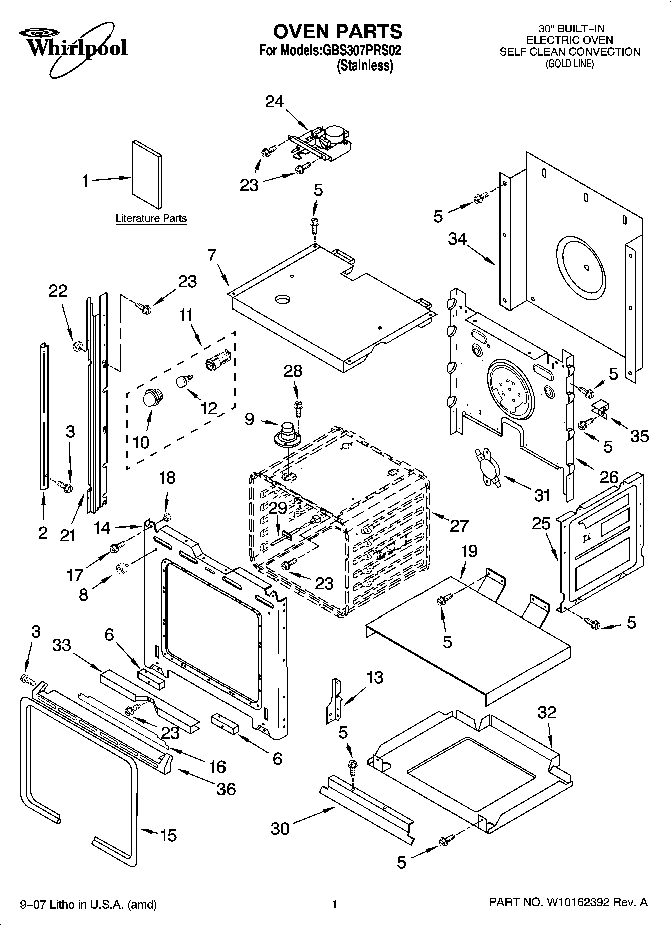 01 - OVEN PARTS