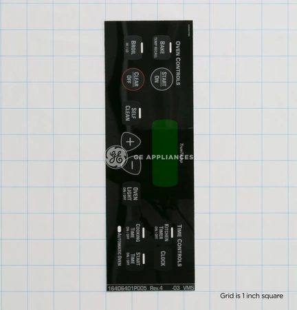 WB27T10675 GE Range Faceplate Graphics