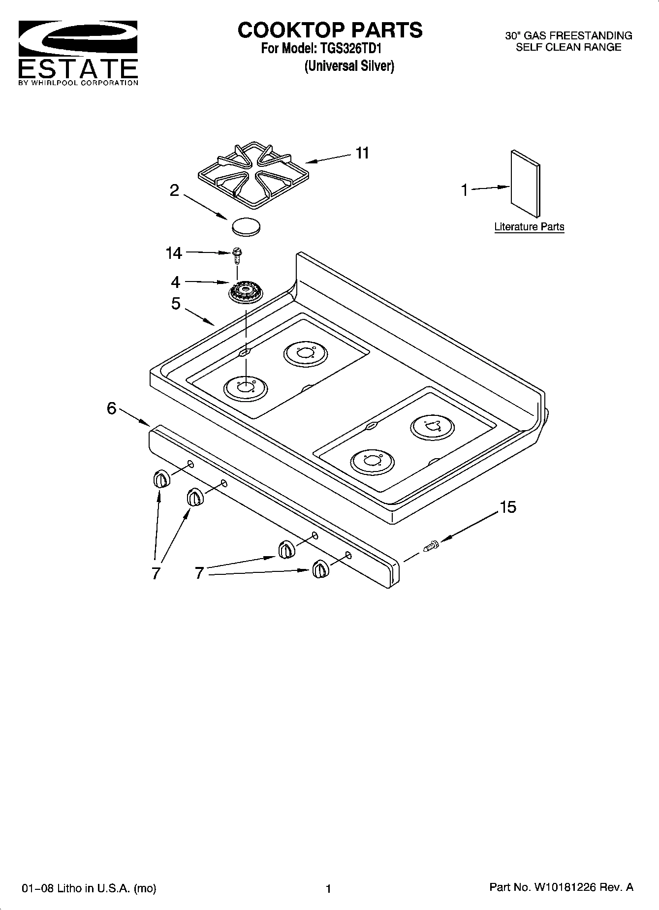 01 - COOKTOP PARTS