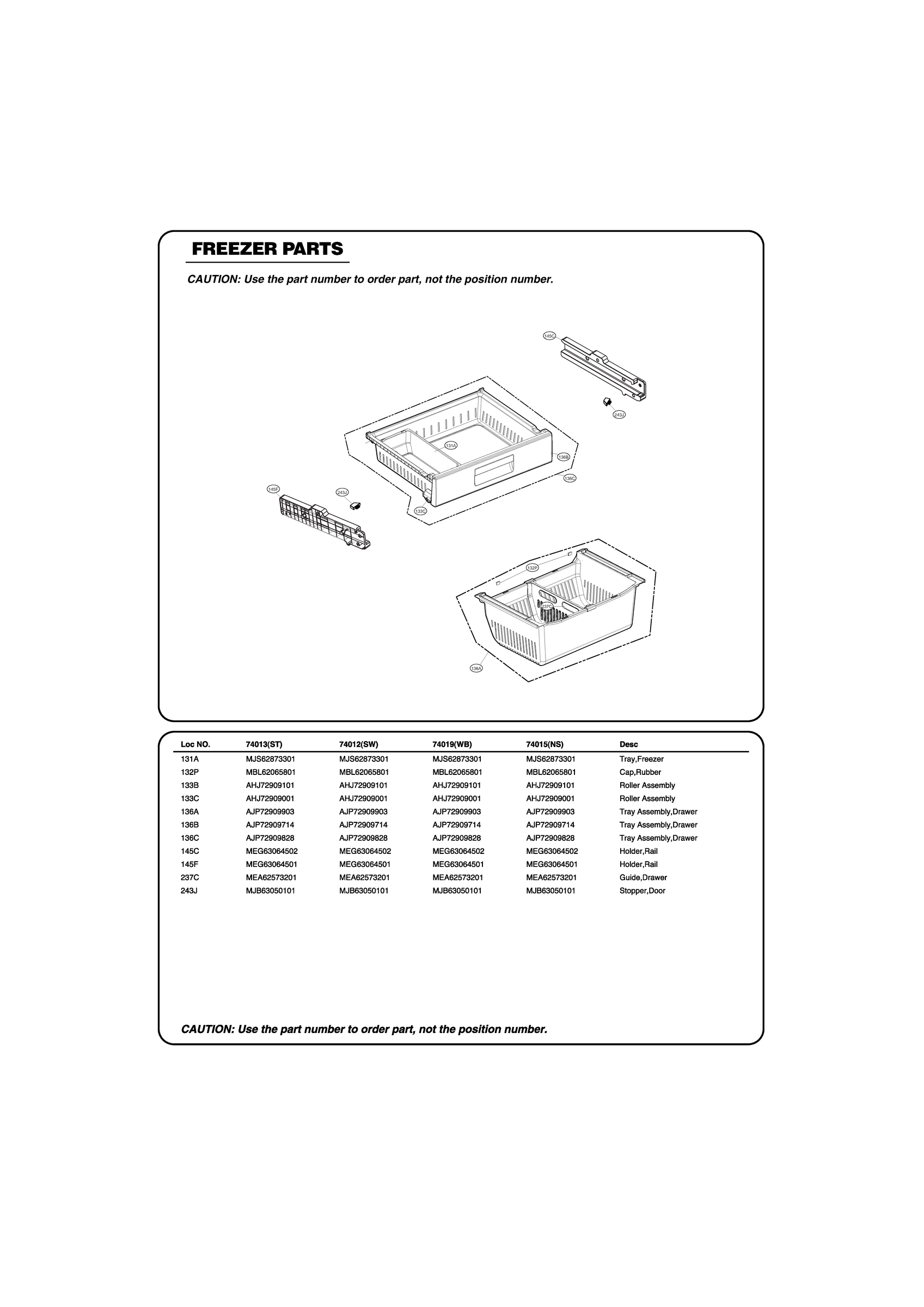 FREEZER PARTS