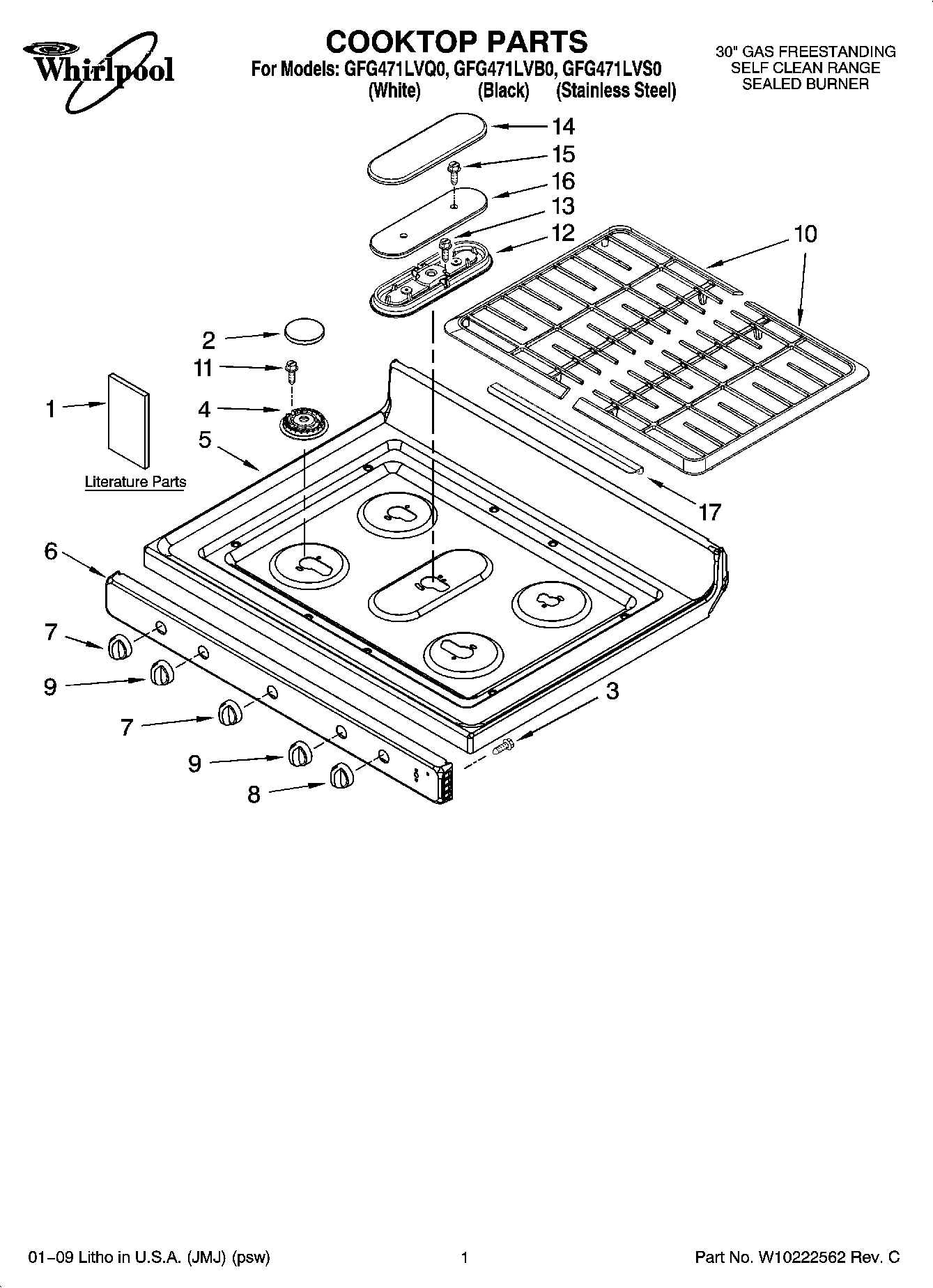 01 - COOKTOP PARTS