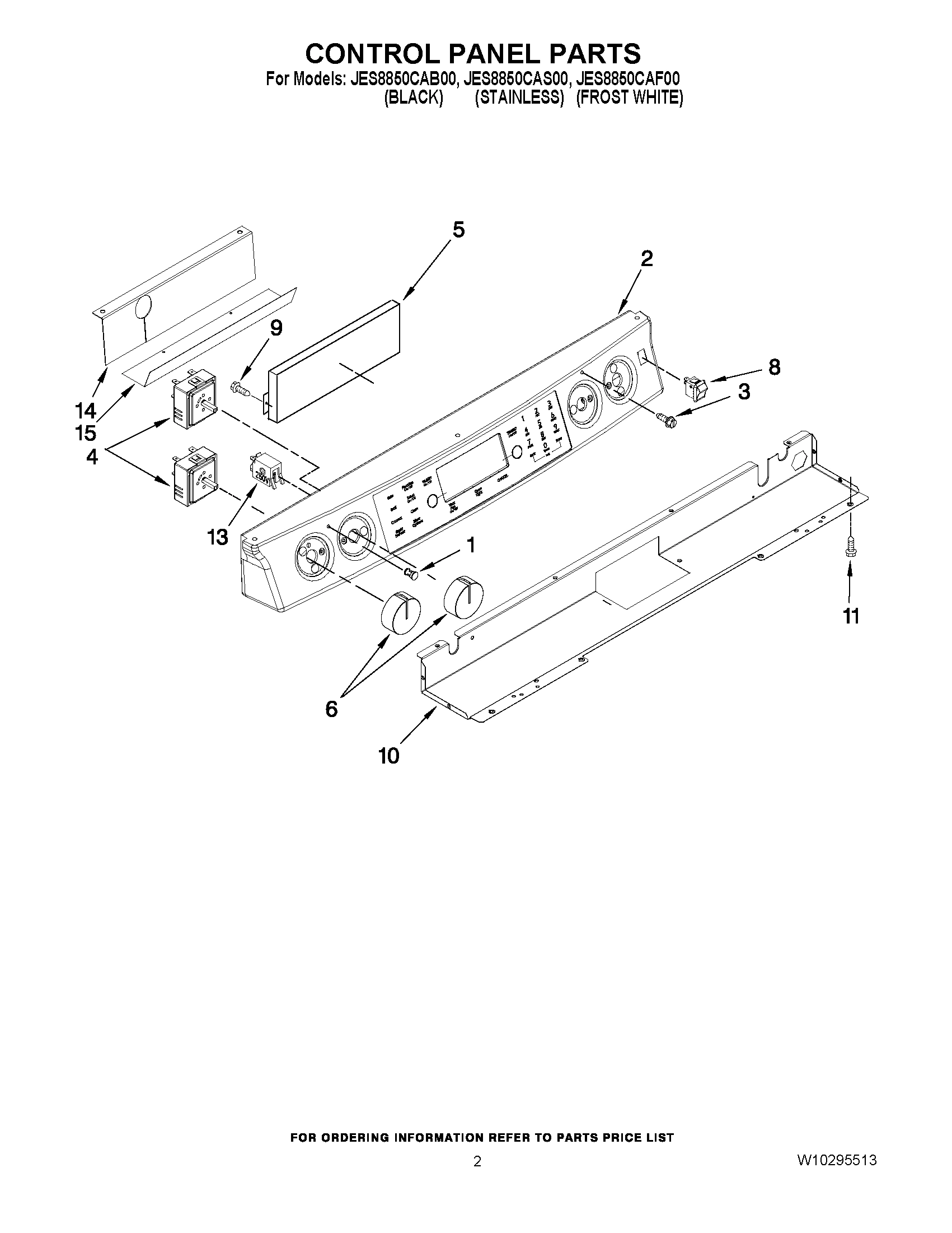02 - CONTROL PANEL PARTS