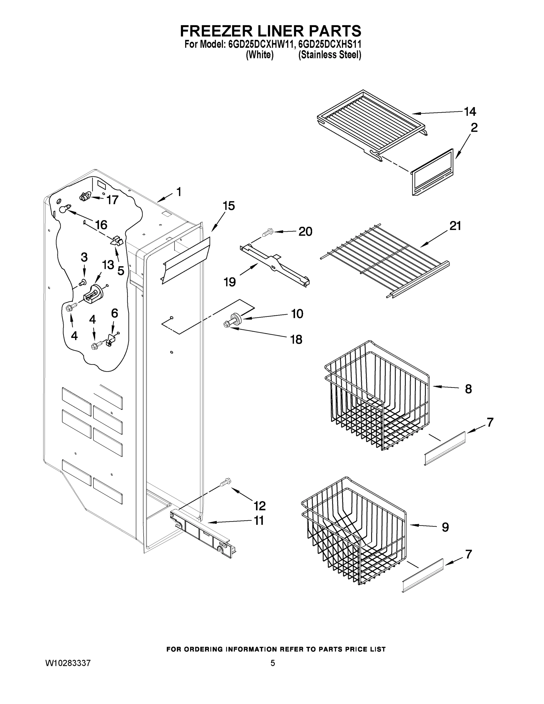 04 - FREEZER LINER PARTS
