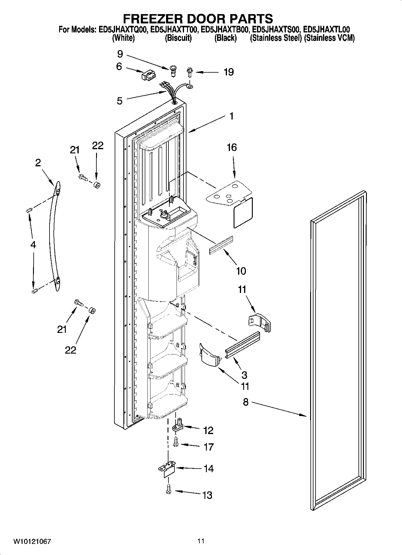 07 - FREEZER DOOR PARTS