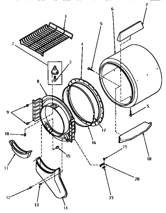 03 - FR BLKHD, AIR DUCT, FELT SEAL & CYLINDER