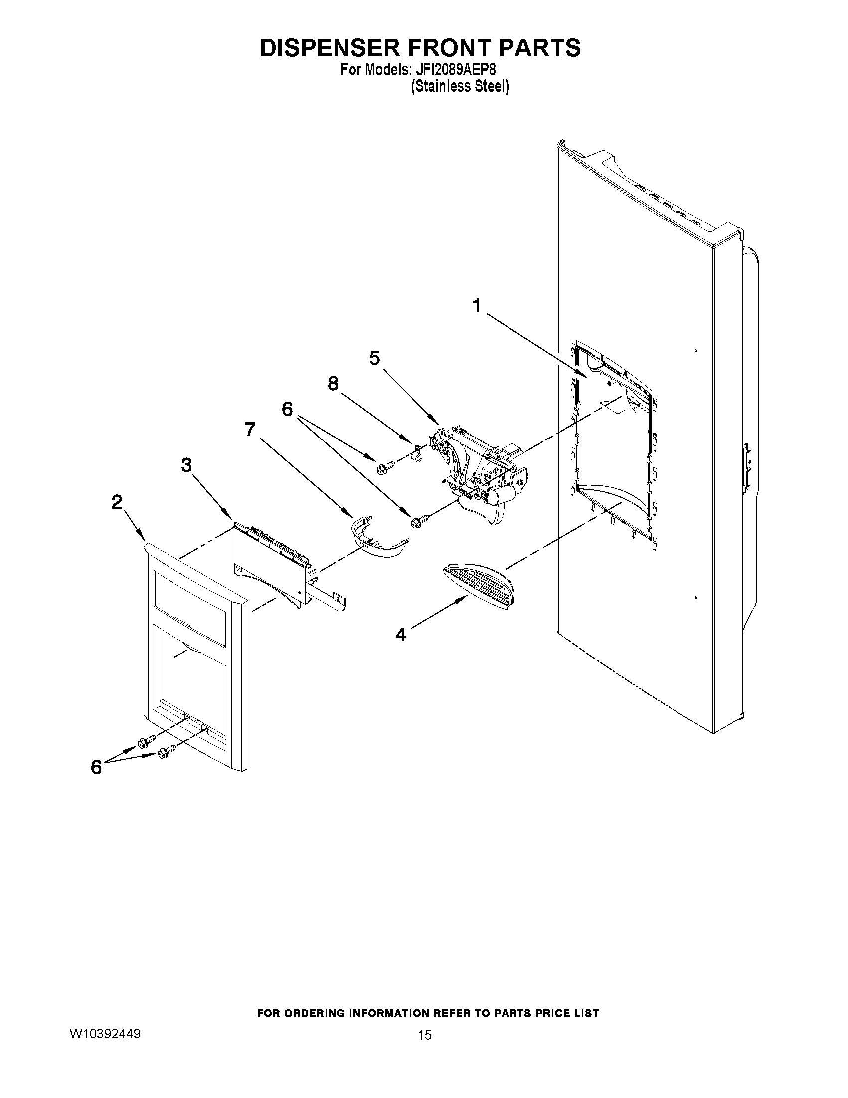 08 - DISPENSER FRONT PARTS