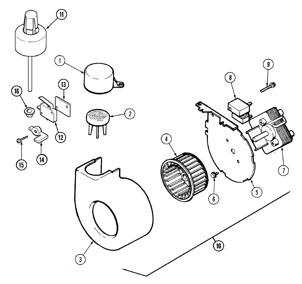 01 - BLOWER, FLOAT & WATER LEVEL SWITCH