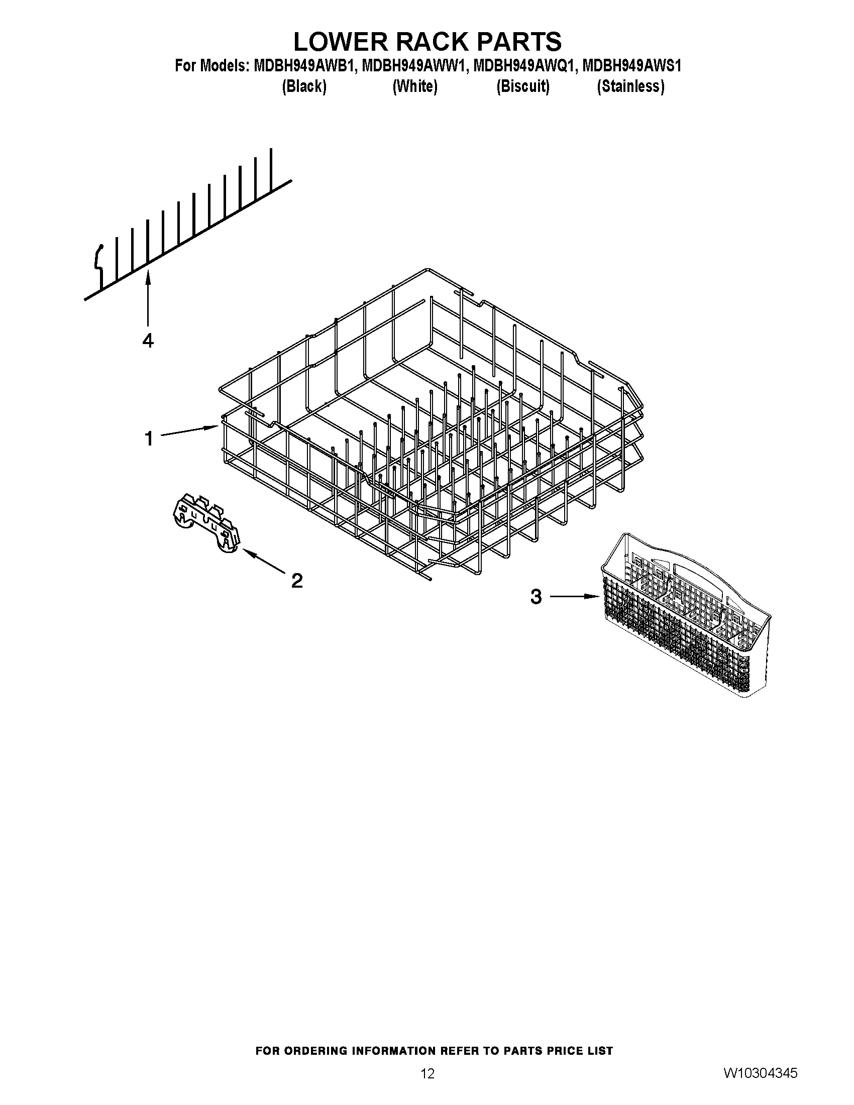 10 - LOWER RACK PARTS