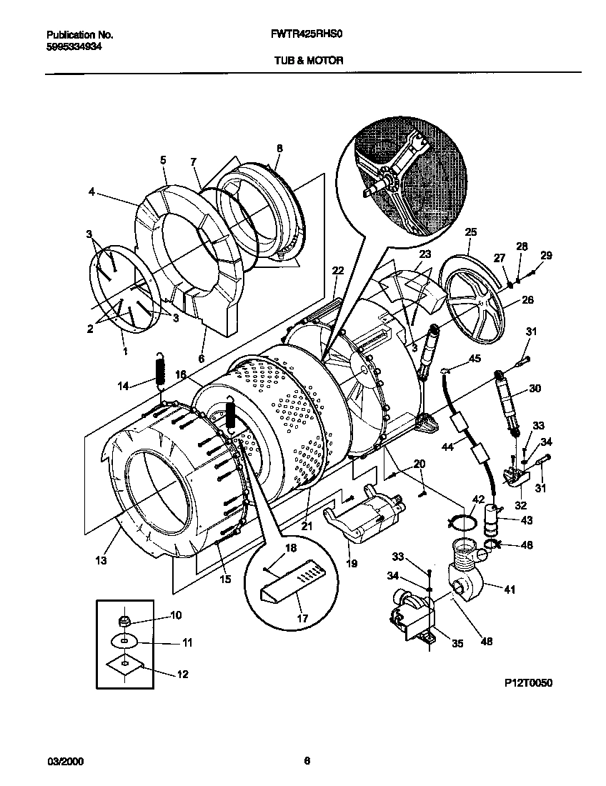 04 - P12T0050 WSHR TUB,MOTOR