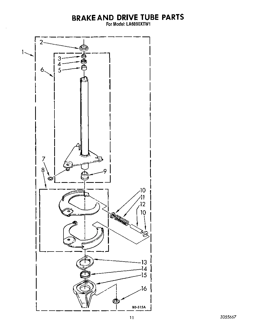 10 - BRAKE AND DRIVE TUBE
