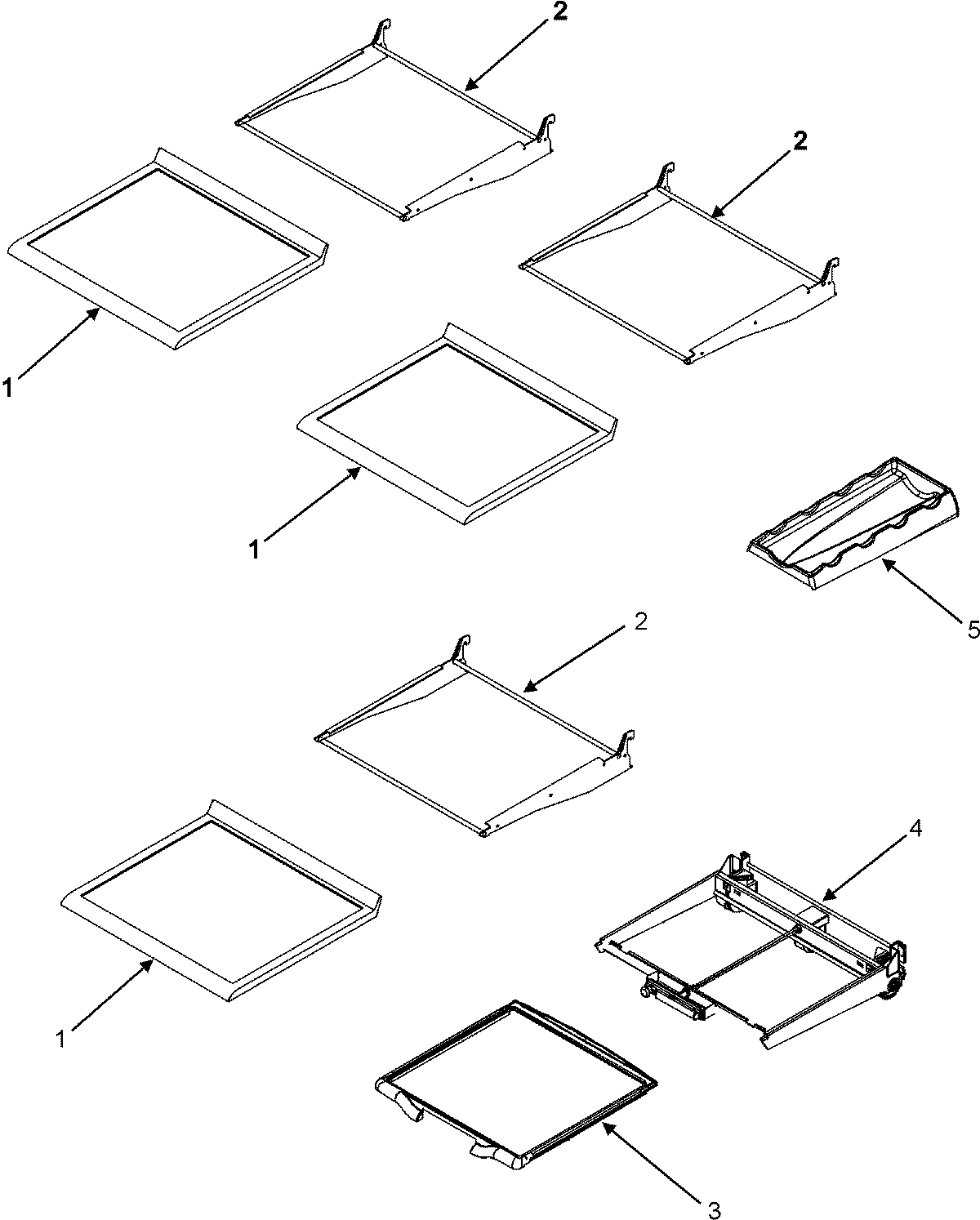 14 - REFRIGERATOR SHELVES