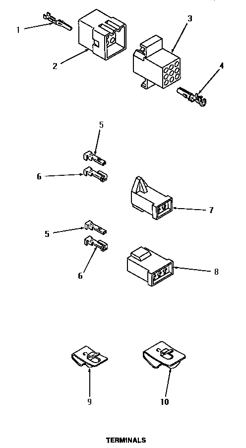 25 - TERMINALS (GAS DRYER)