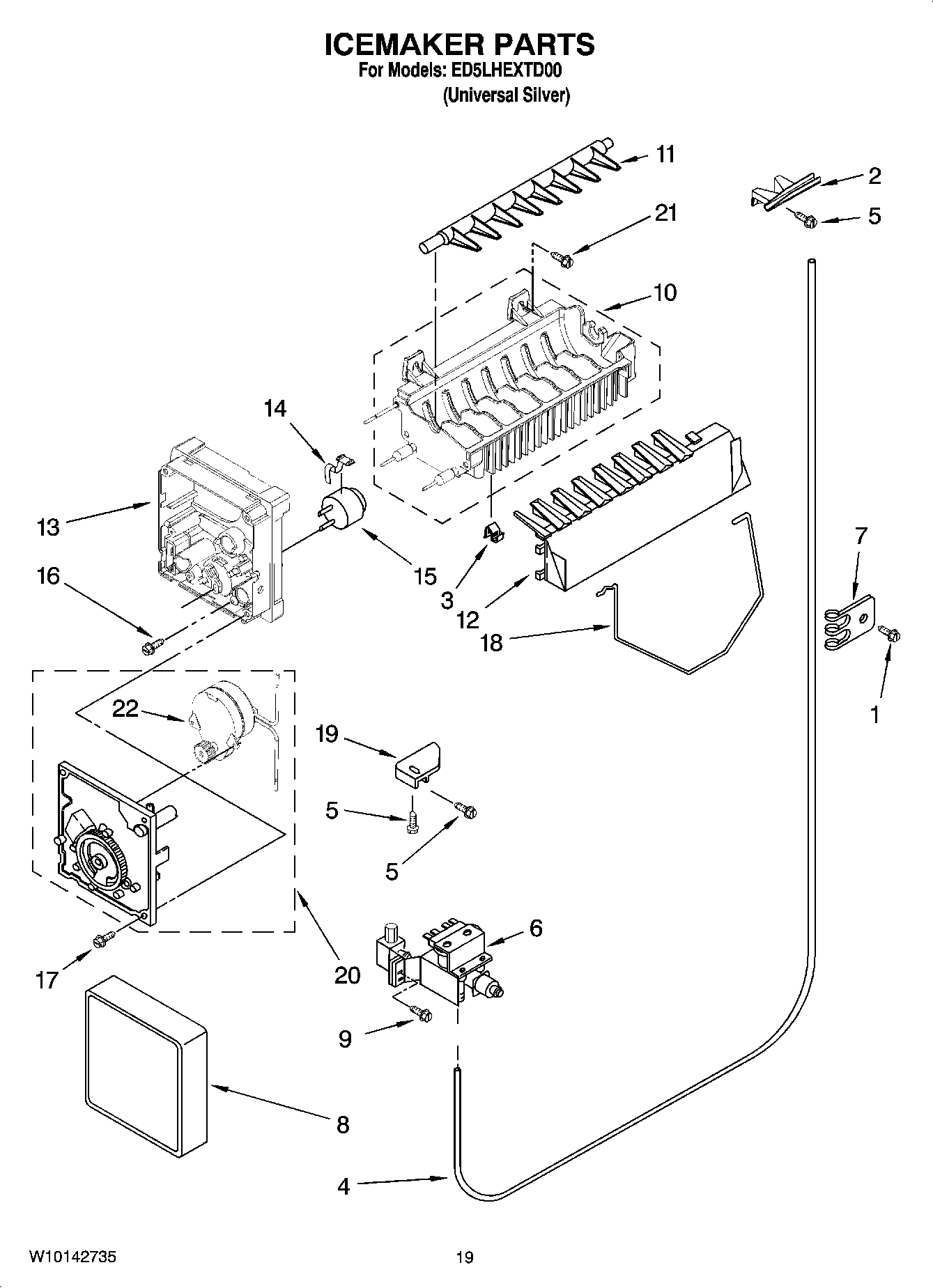 12 - ICEMAKER PARTS, OPTIONAL PARTS (NOT INCLUDED)