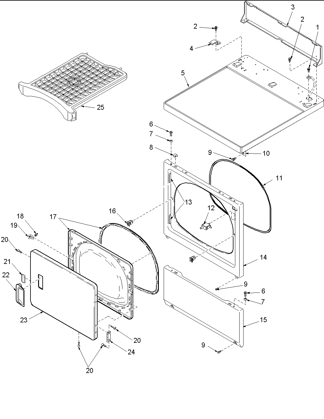 03 - DOOR AND FRONT, ACCESS, AND TOP PANEL