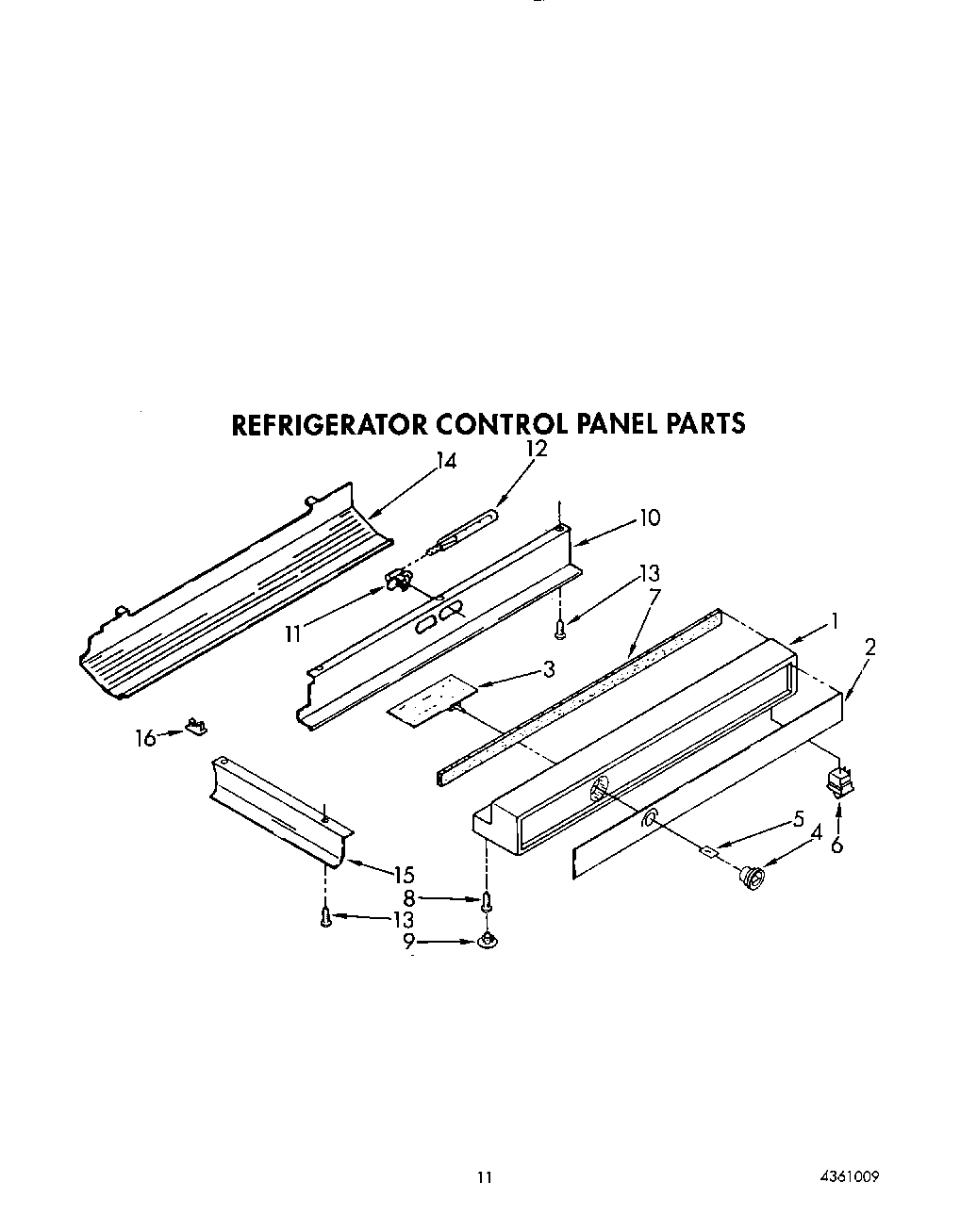 10 - REFRIGERATOR CONTROL PANEL