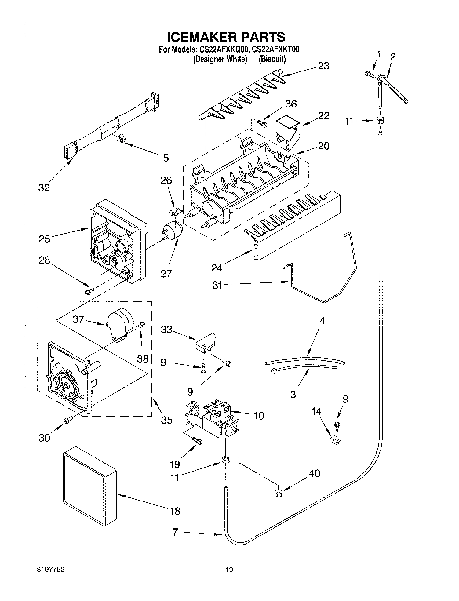 12 - ICEMAKER, OPTIONAL