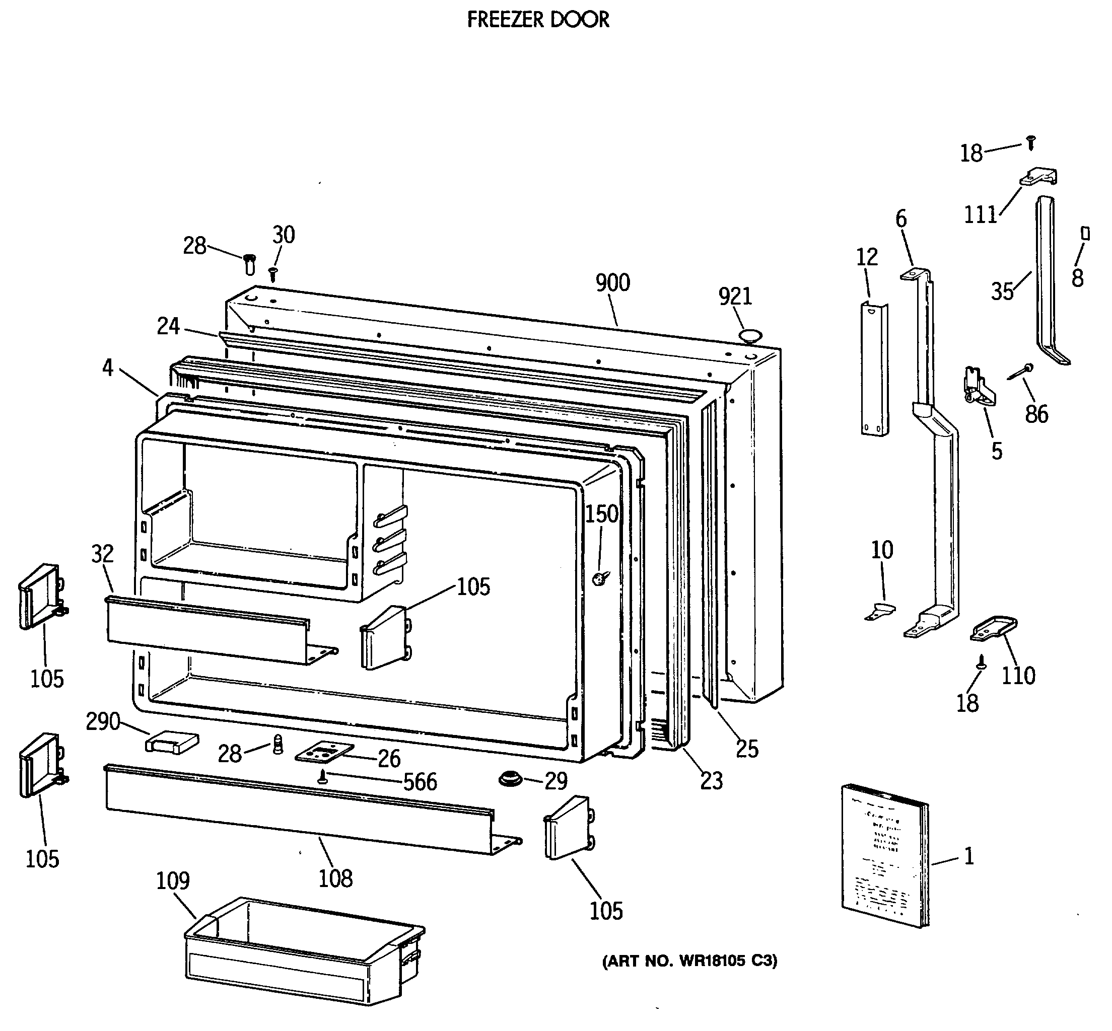 FREEZER DOOR