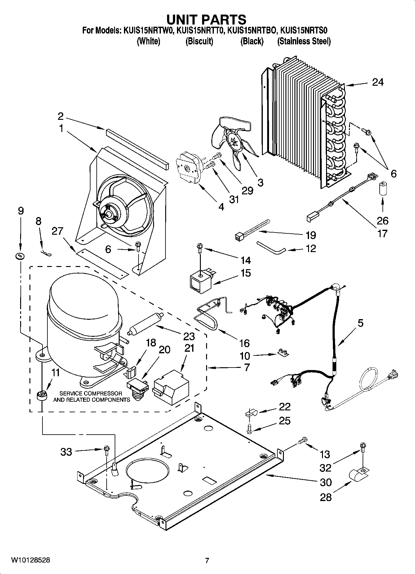 05 - UNIT PARTS, OPTIONAL PARTS (NOT INCLUDED)
