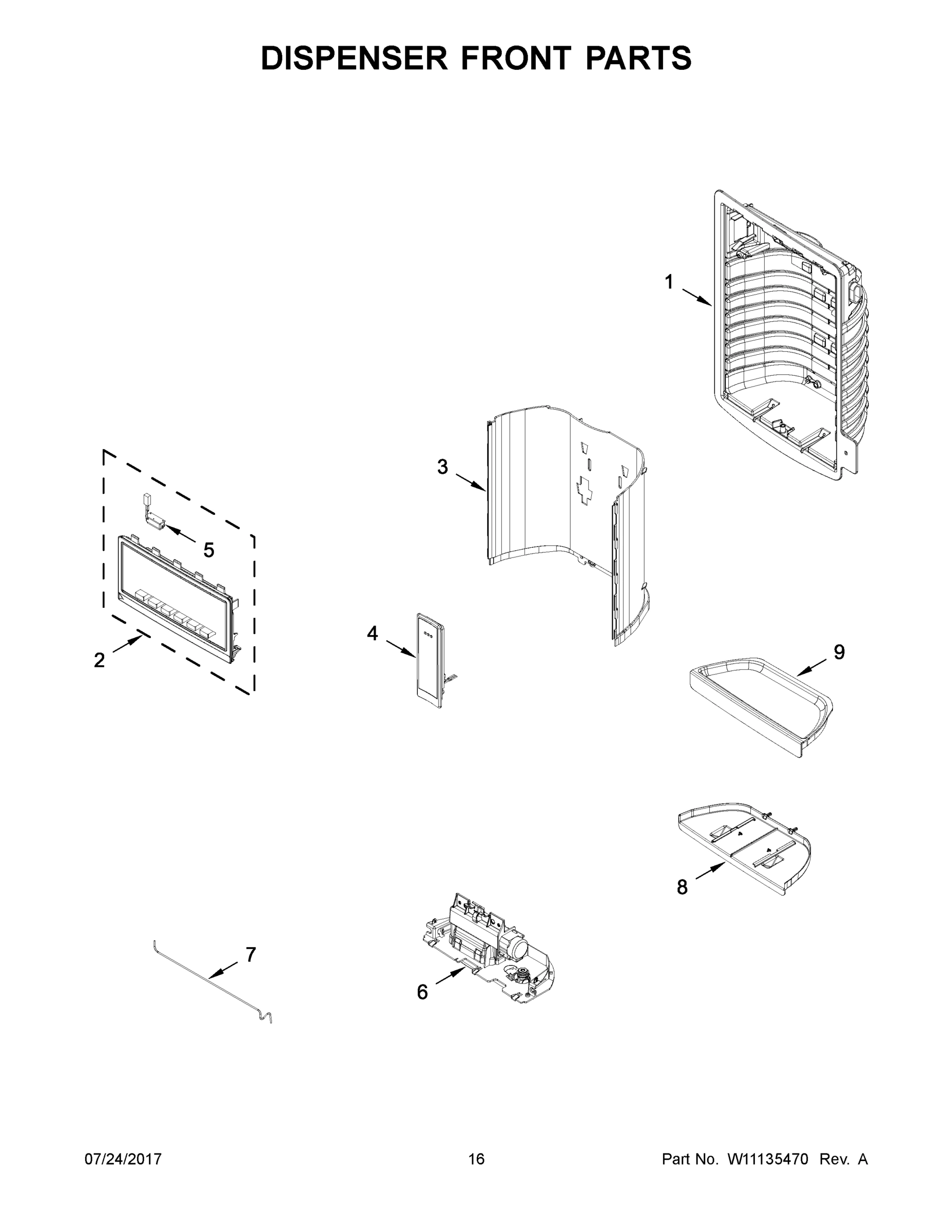09 - DISPENSER FRONT PARTS