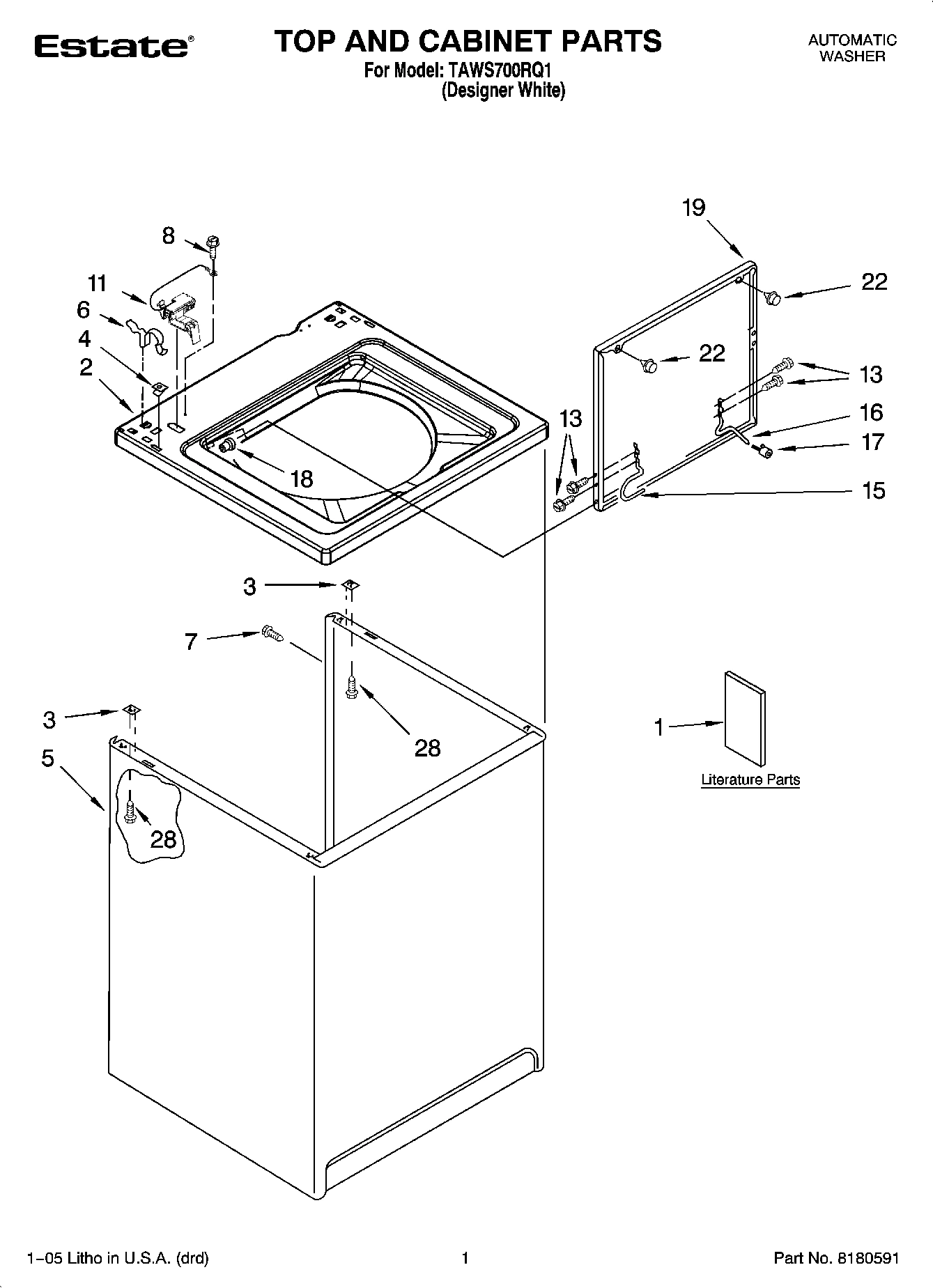 01 - TOP AND CABINET PARTS