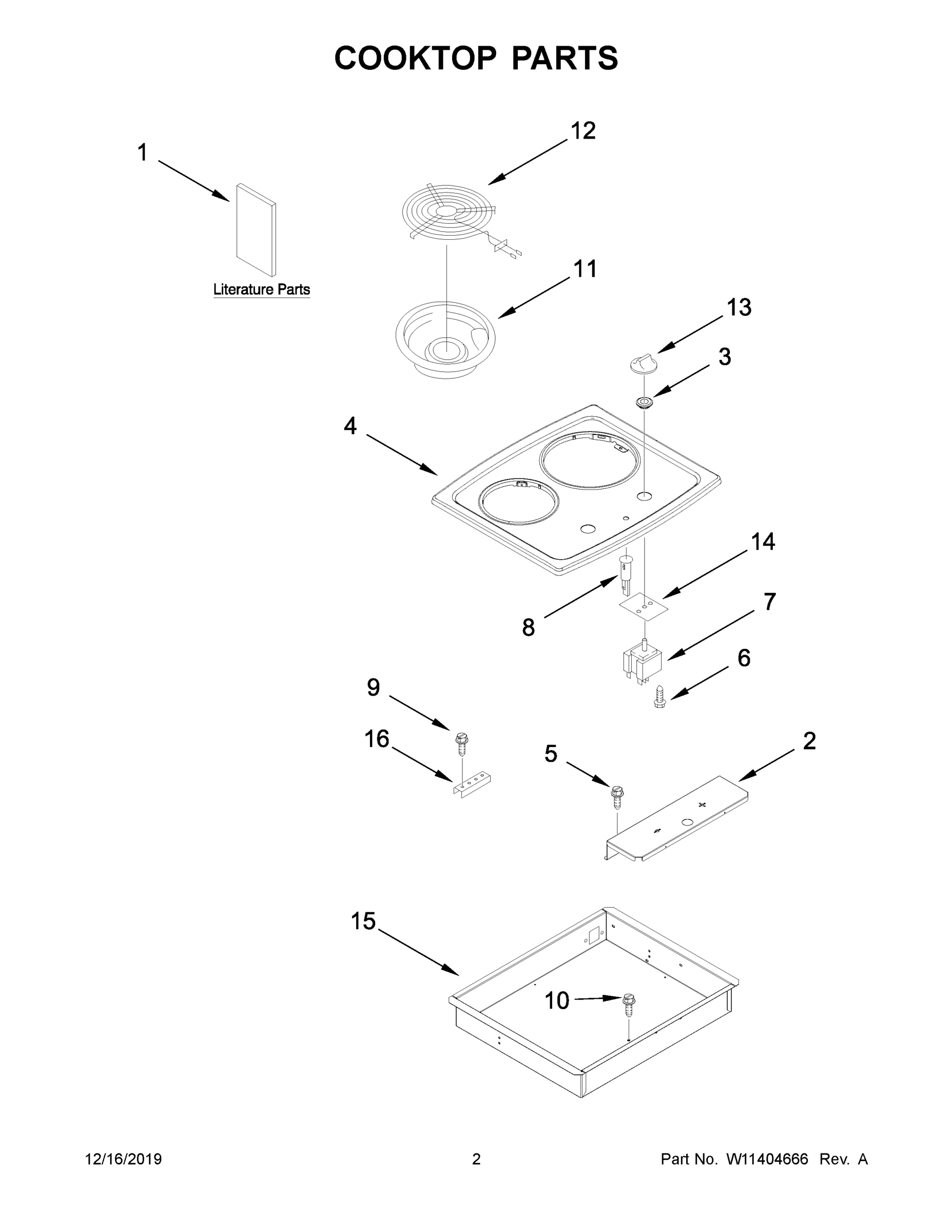 02 - COOKTOP PARTS