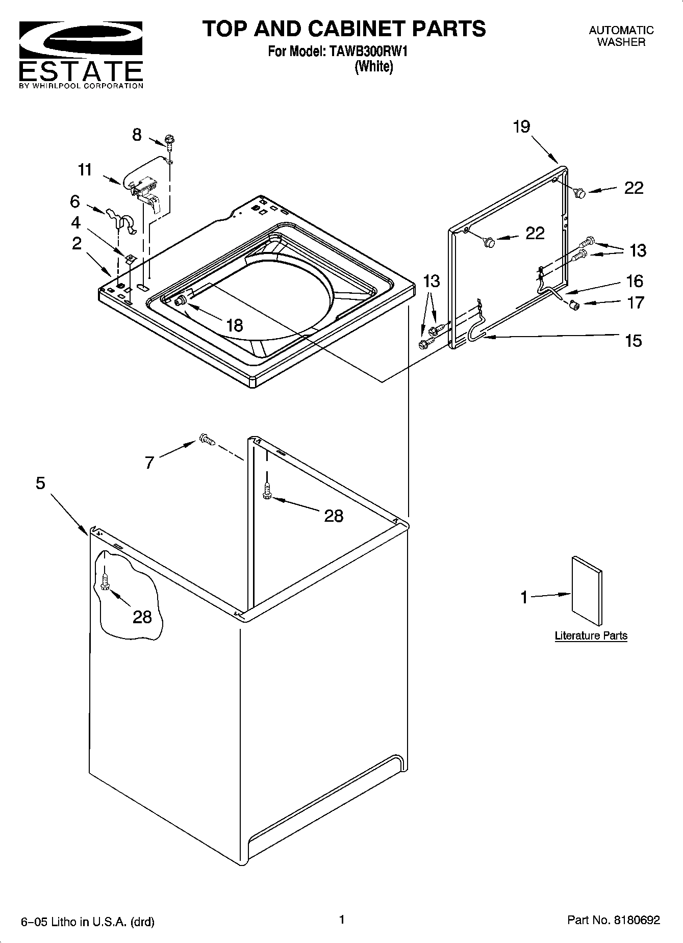 01 - TOP AND CABINET PARTS