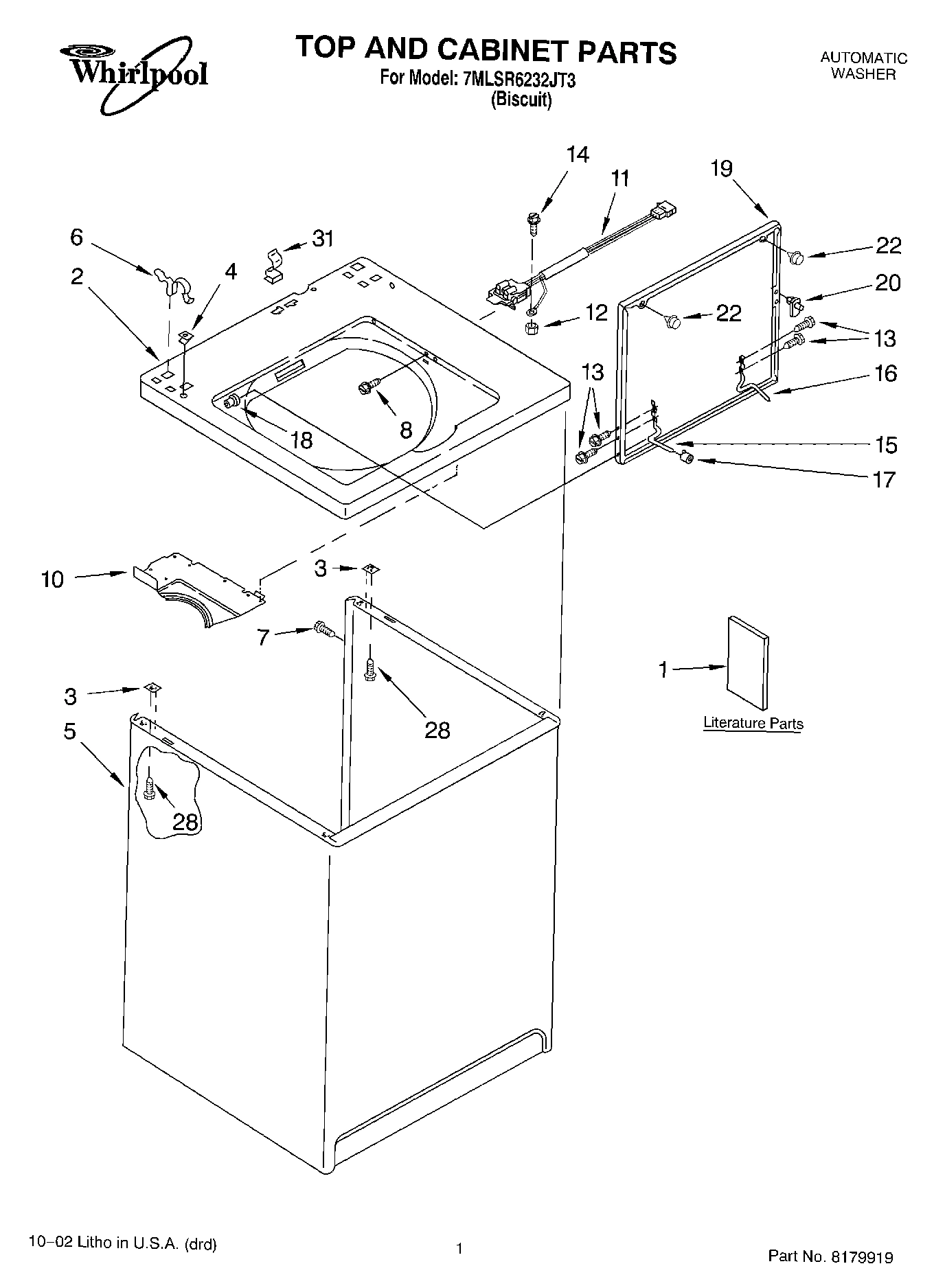01 - TOP AND CABINET PARTS