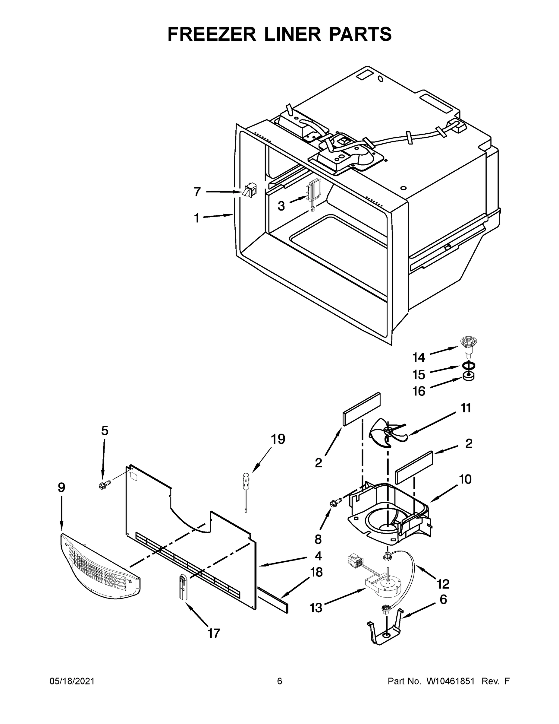 04 - FREEZER LINER PARTS
