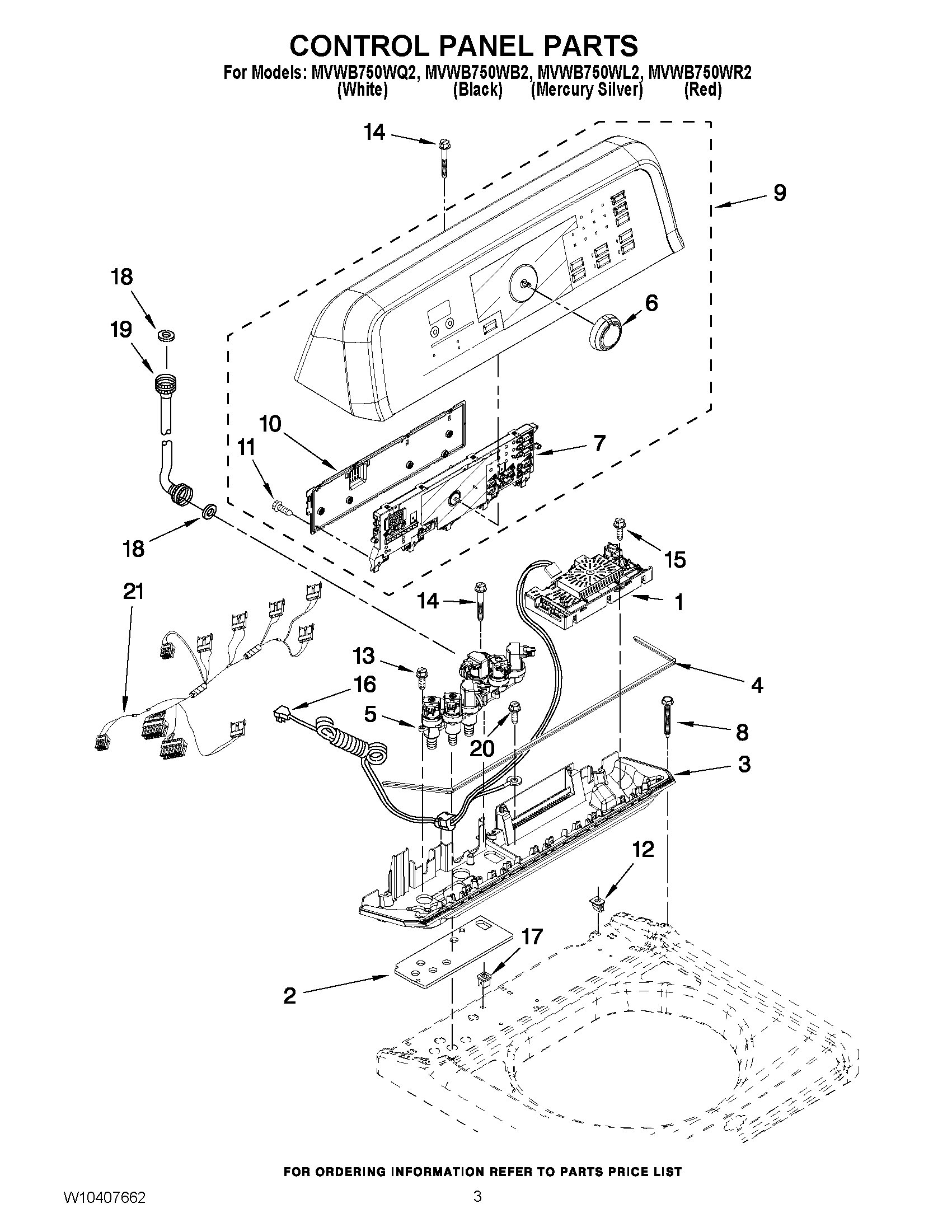 02 - CONTROL PANEL PARTS