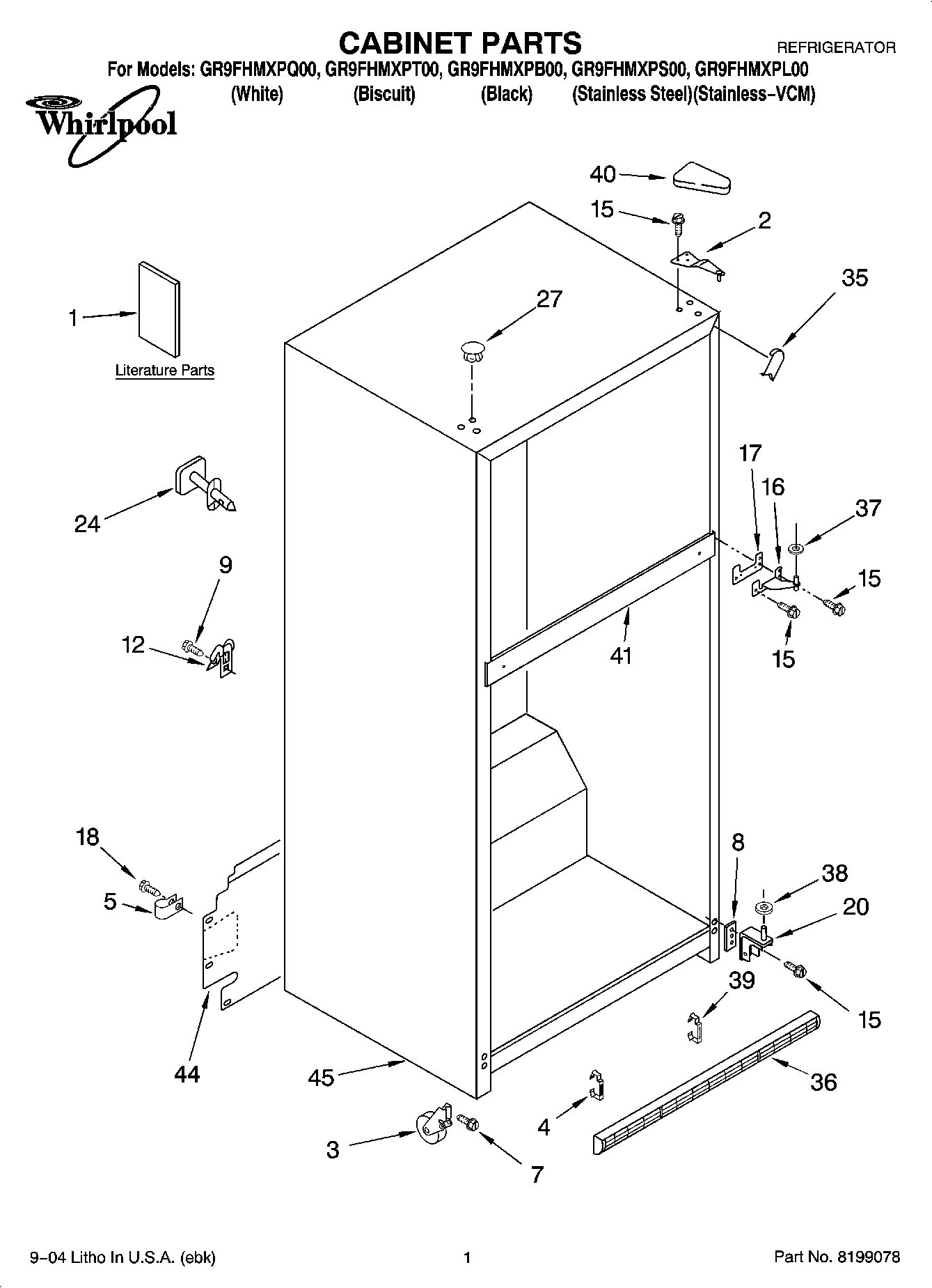 01 - CABINET PARTS