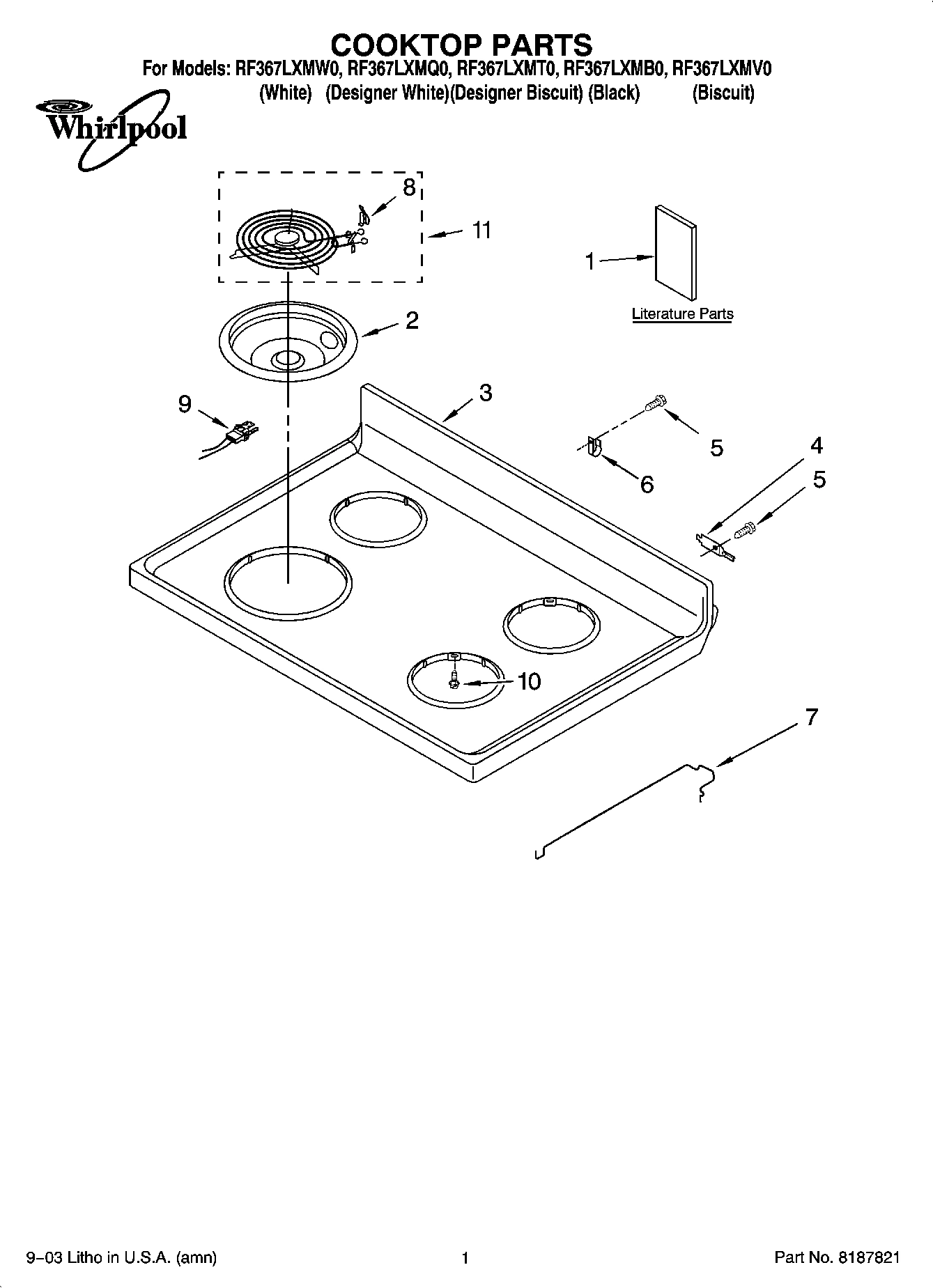 01 - COOKTOP PARTS