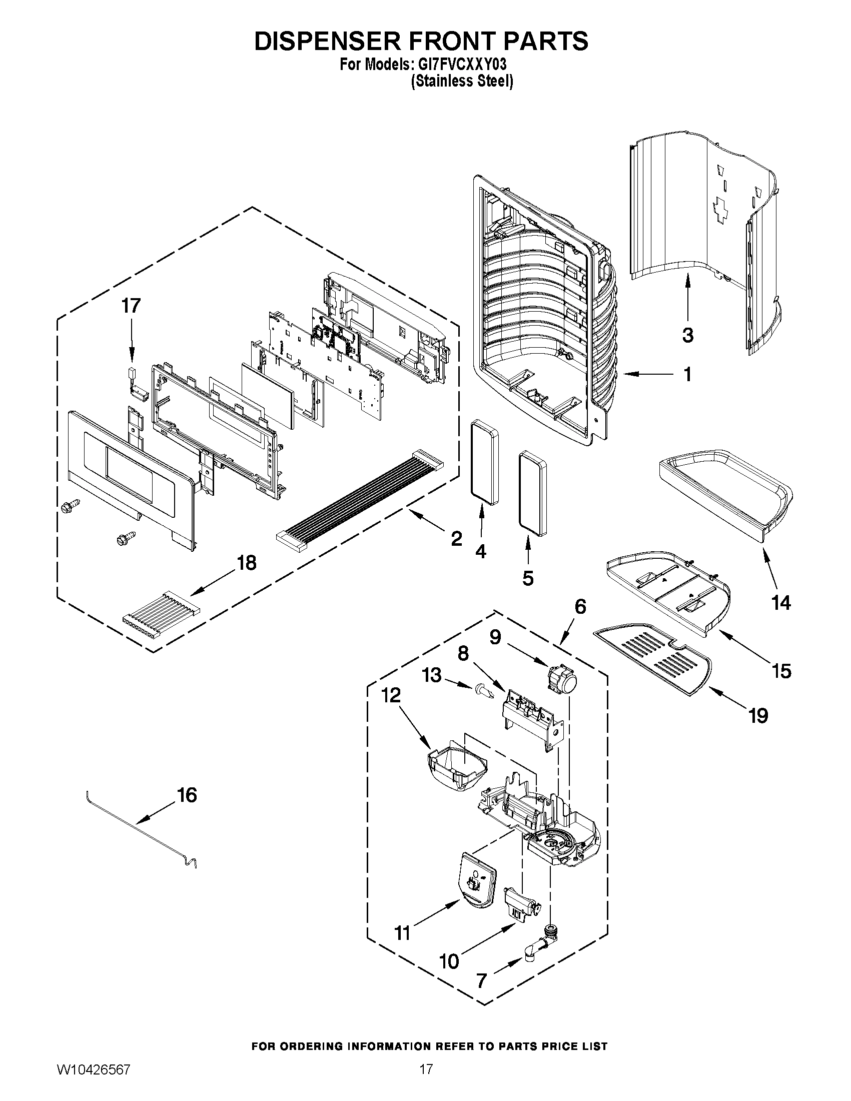 09 - DISPENSER FRONT PARTS