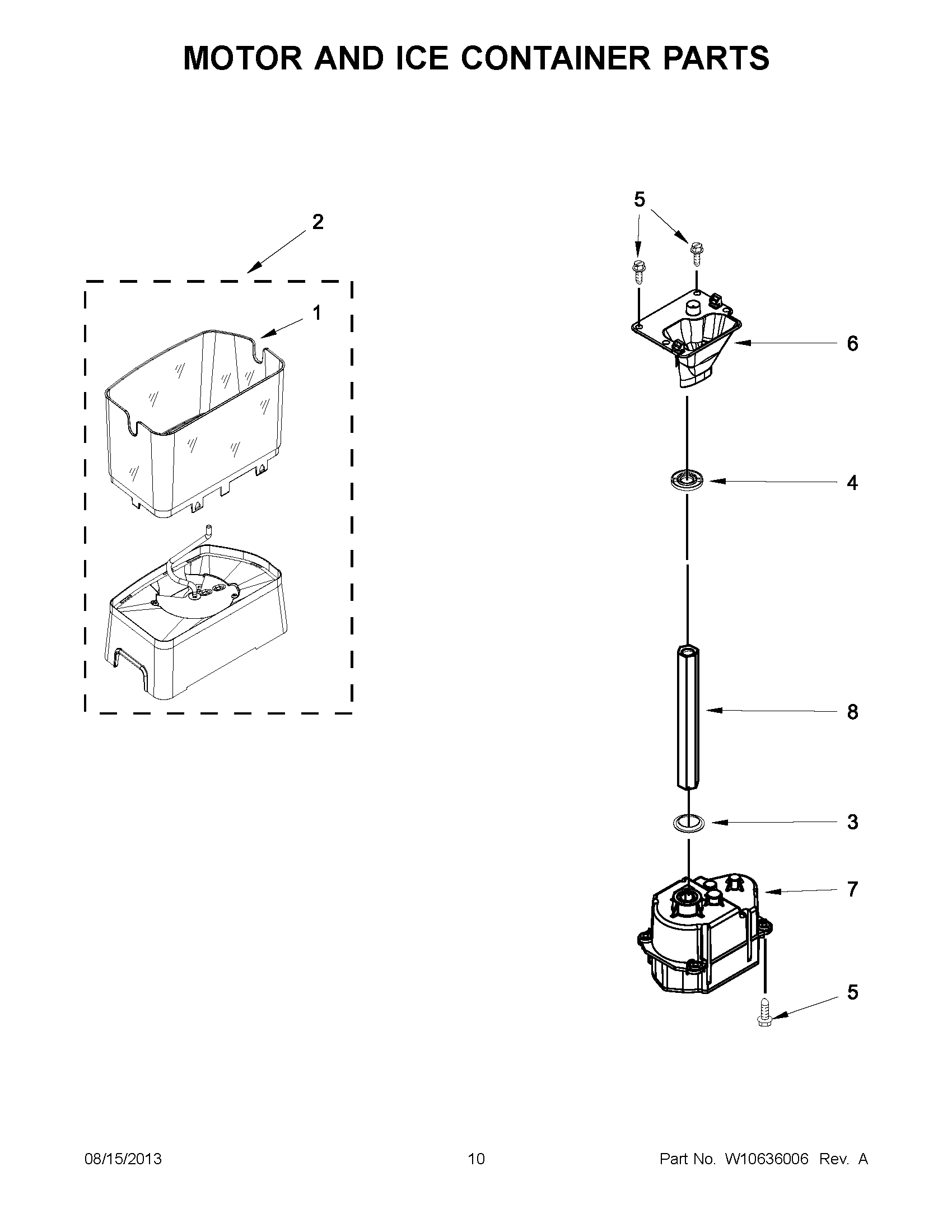 05 - MOTOR AND ICE CONTAINER PARTS