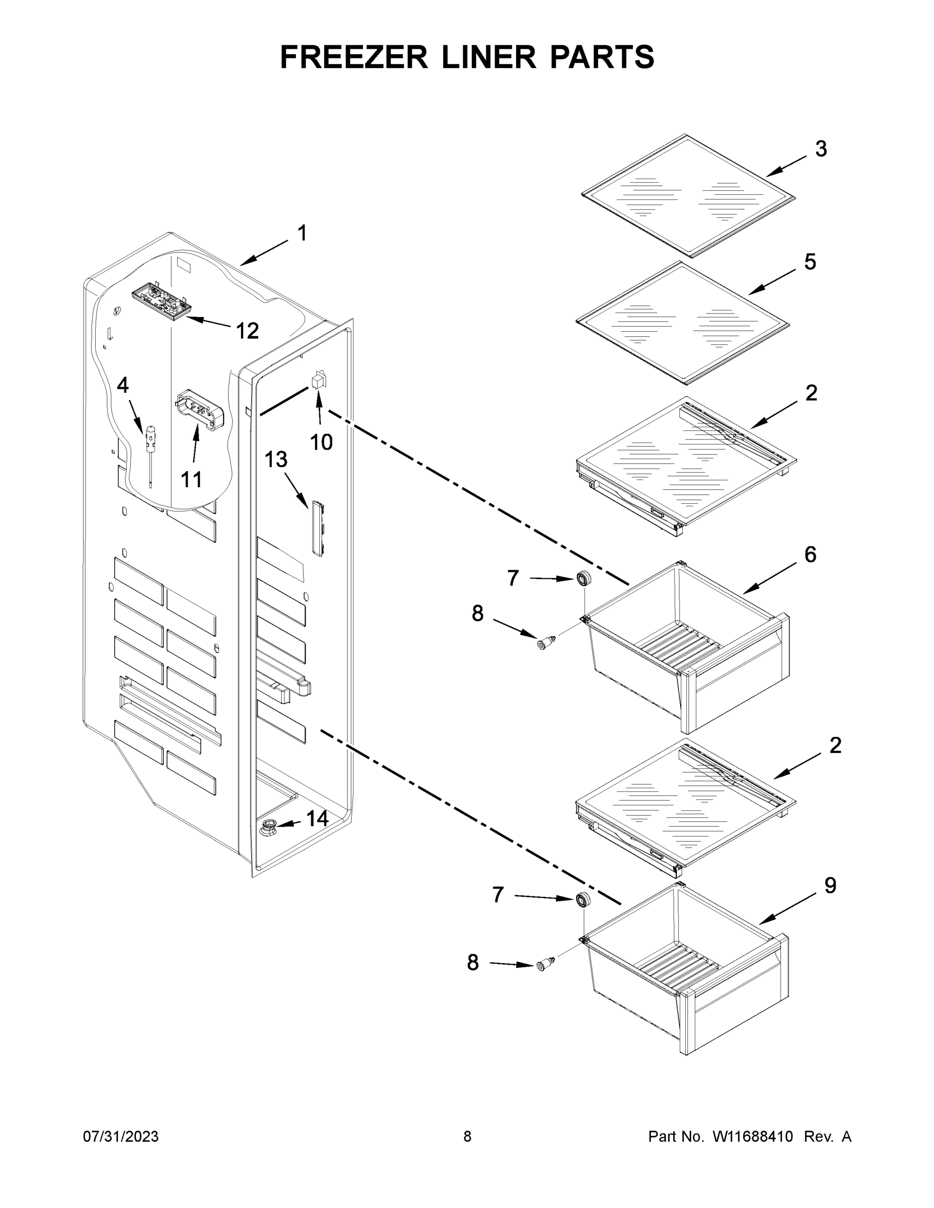 05 - FREEZER LINER PARTS