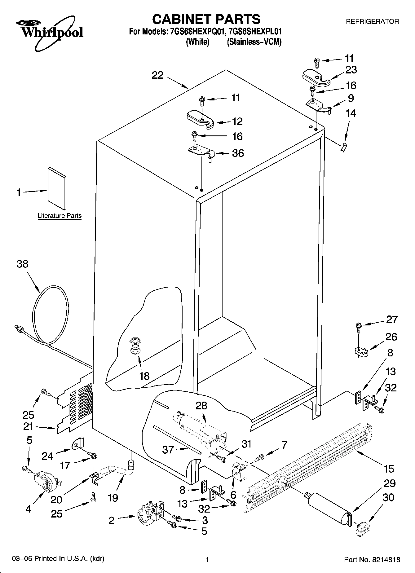 01 - CABINET PARTS
