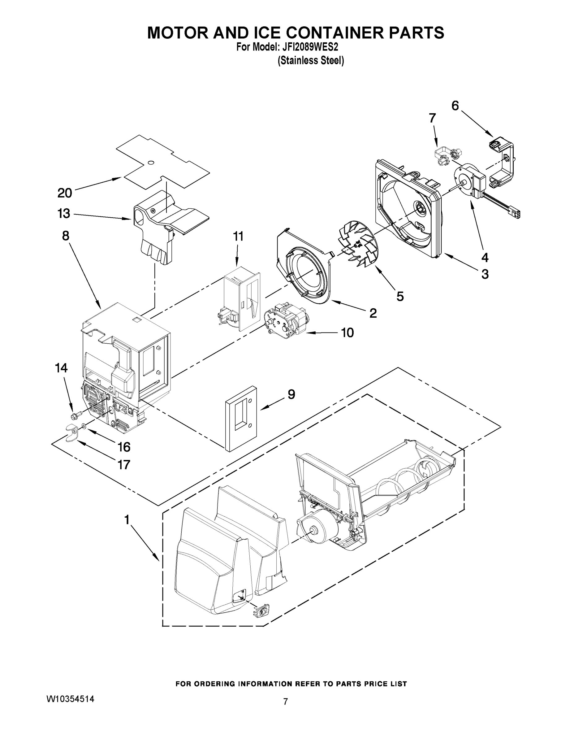 04 - MOTOR AND ICE CONTAINER PARTS