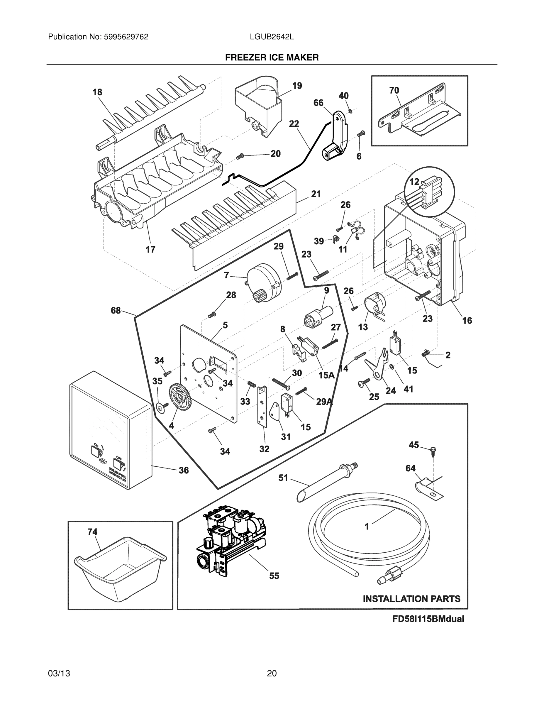 19 - FREEZER ICE MAKER