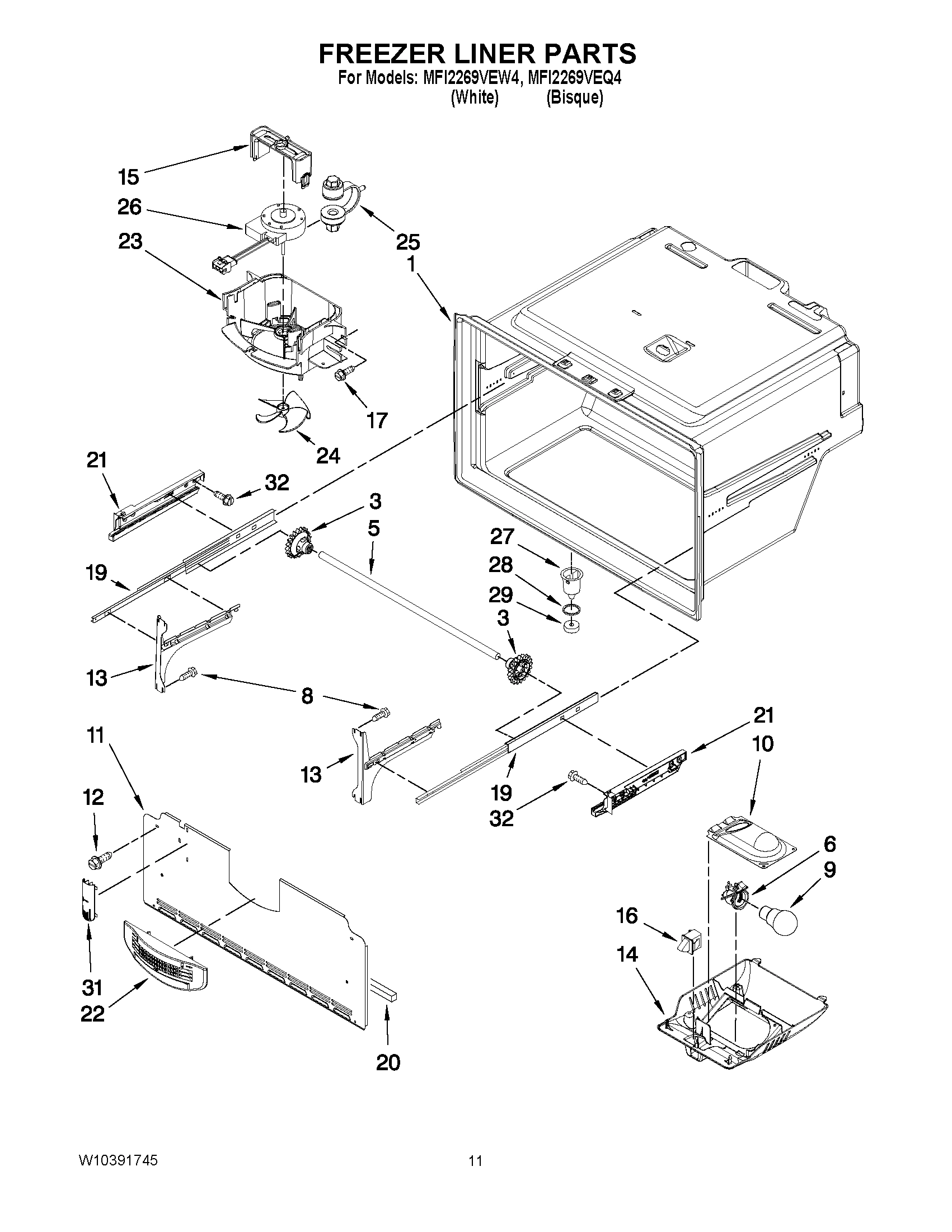 06 - FREEZER LINER PARTS