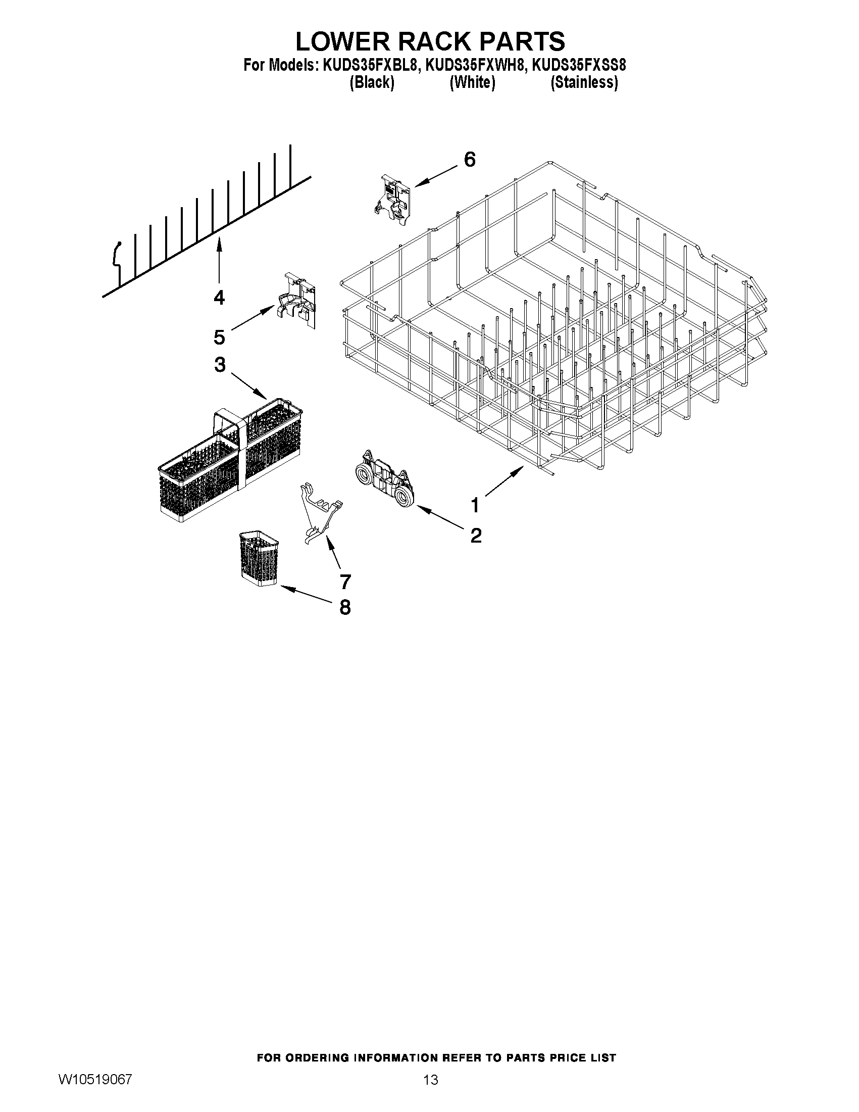 10 - LOWER RACK PARTS