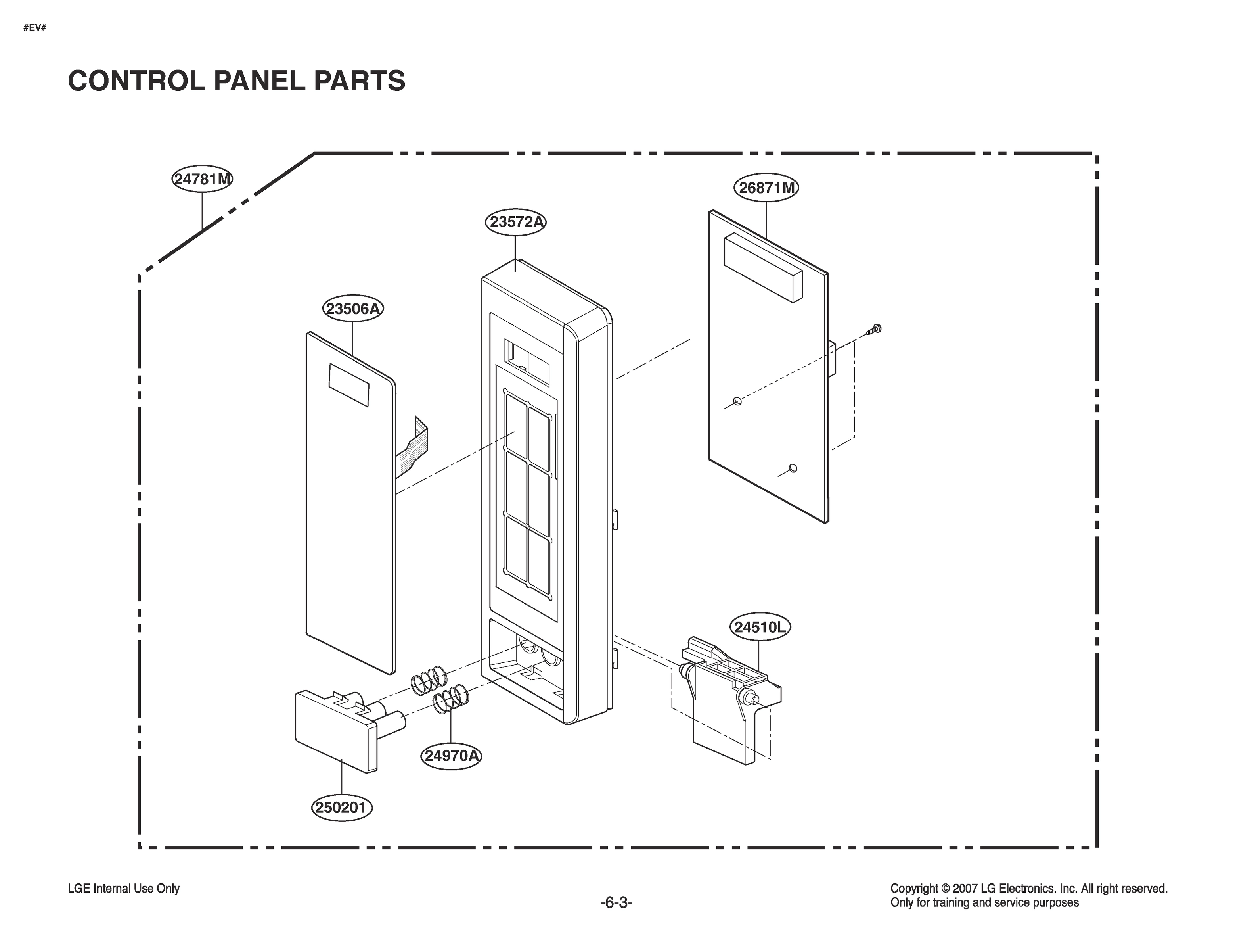 CONTROL PANEL PARTS