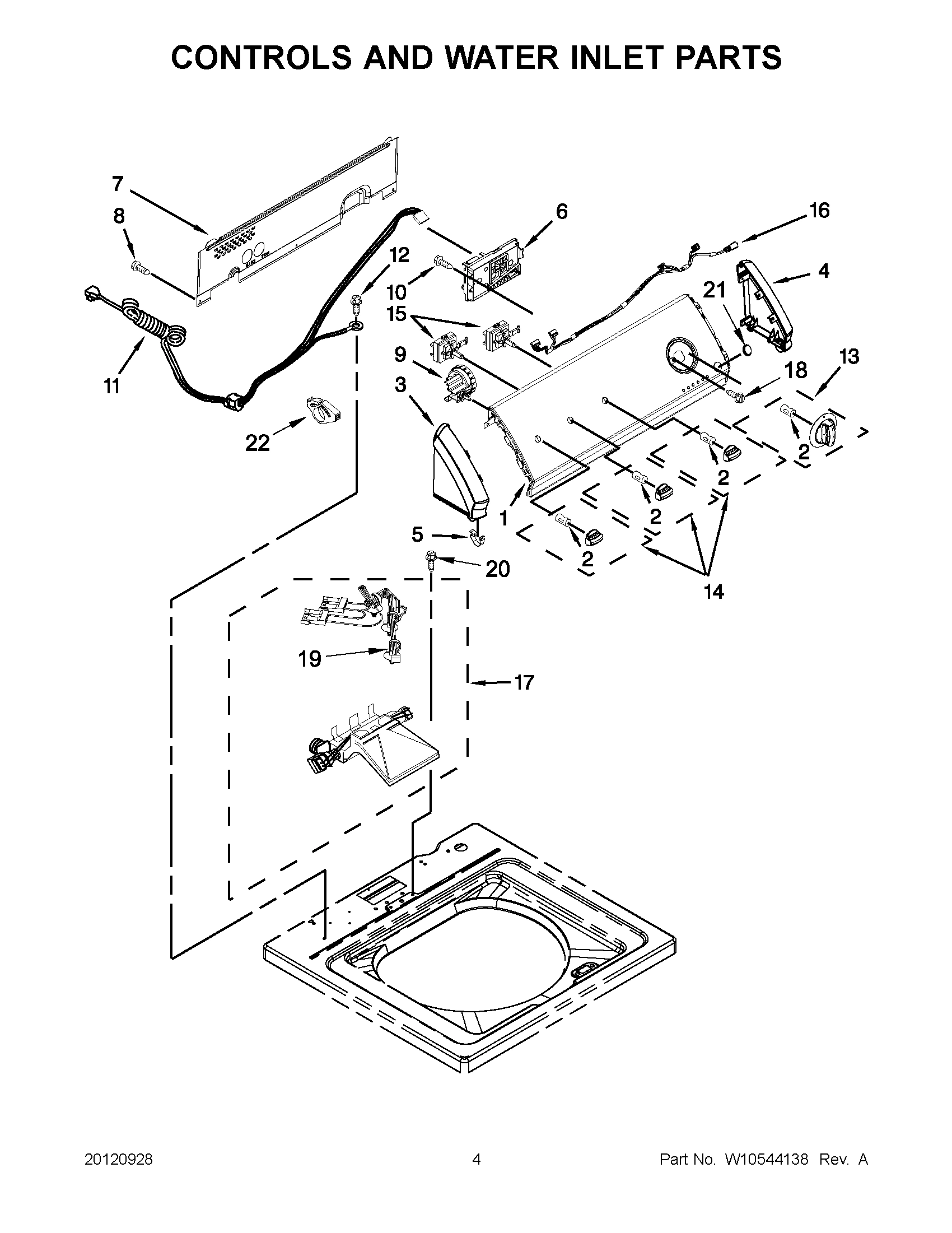 02 - CONTROLS AND WATER INLET PARTS
