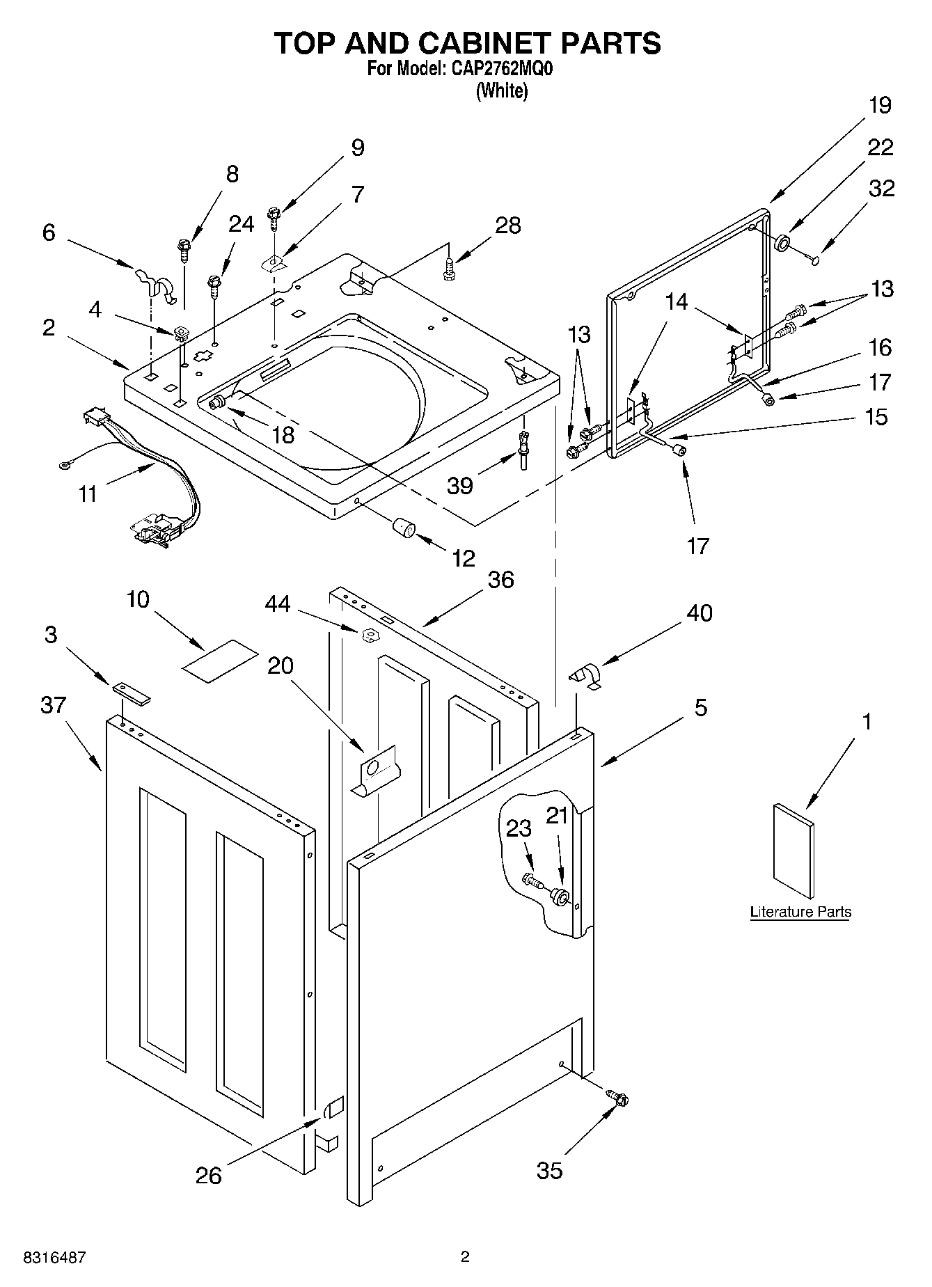 01 - TOP AND CABINET PARTS