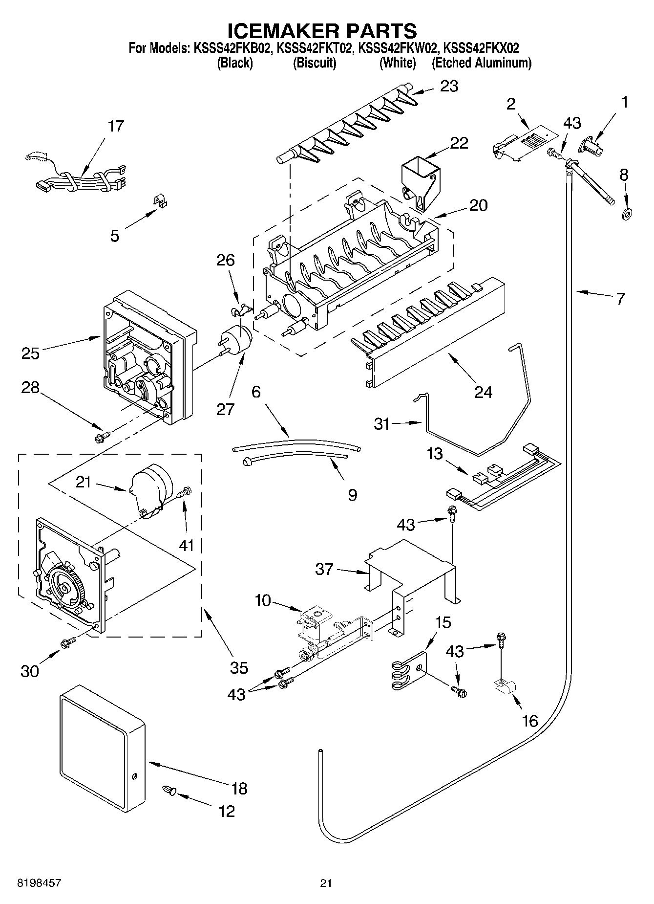 13 - ICEMAKER PARTS