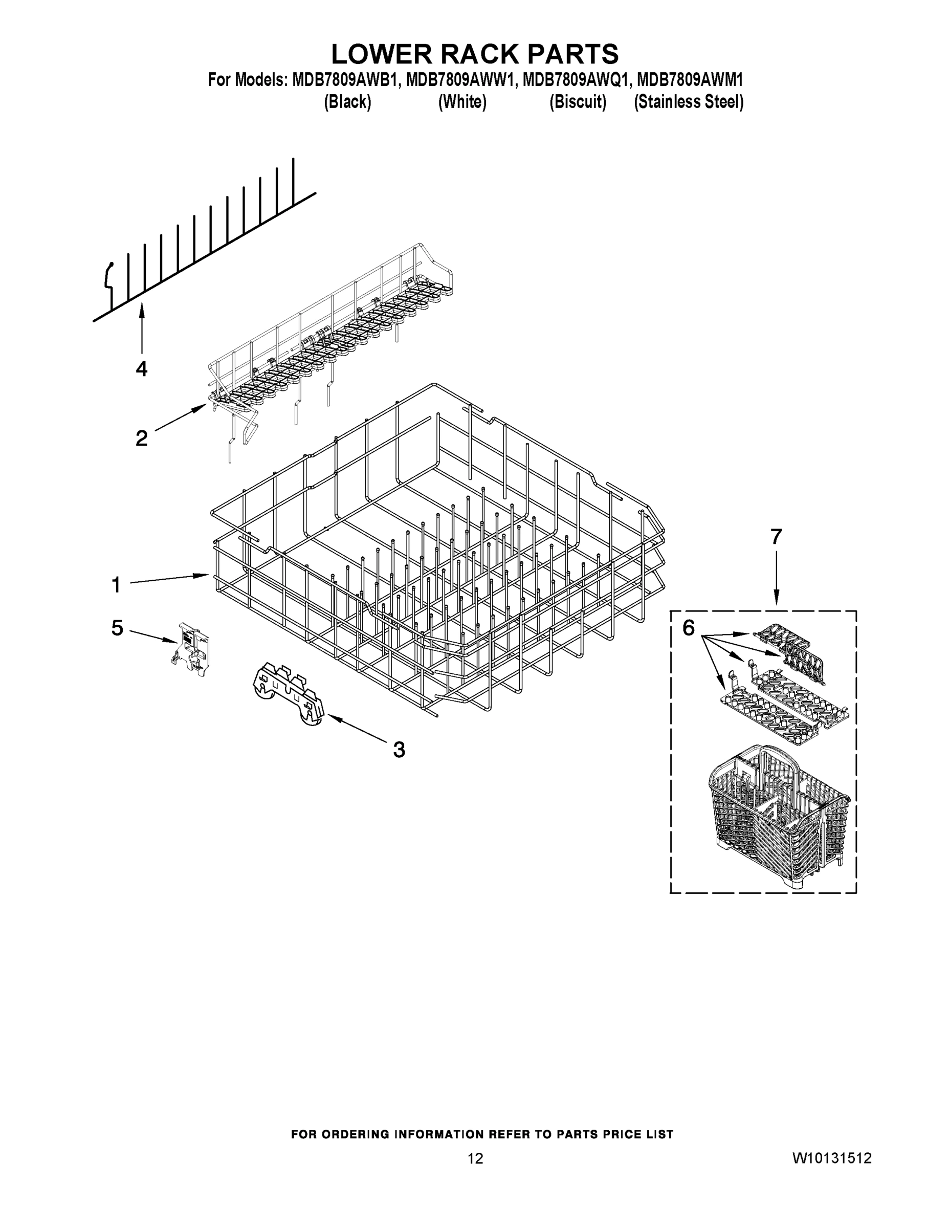 10 - LOWER RACK PARTS
