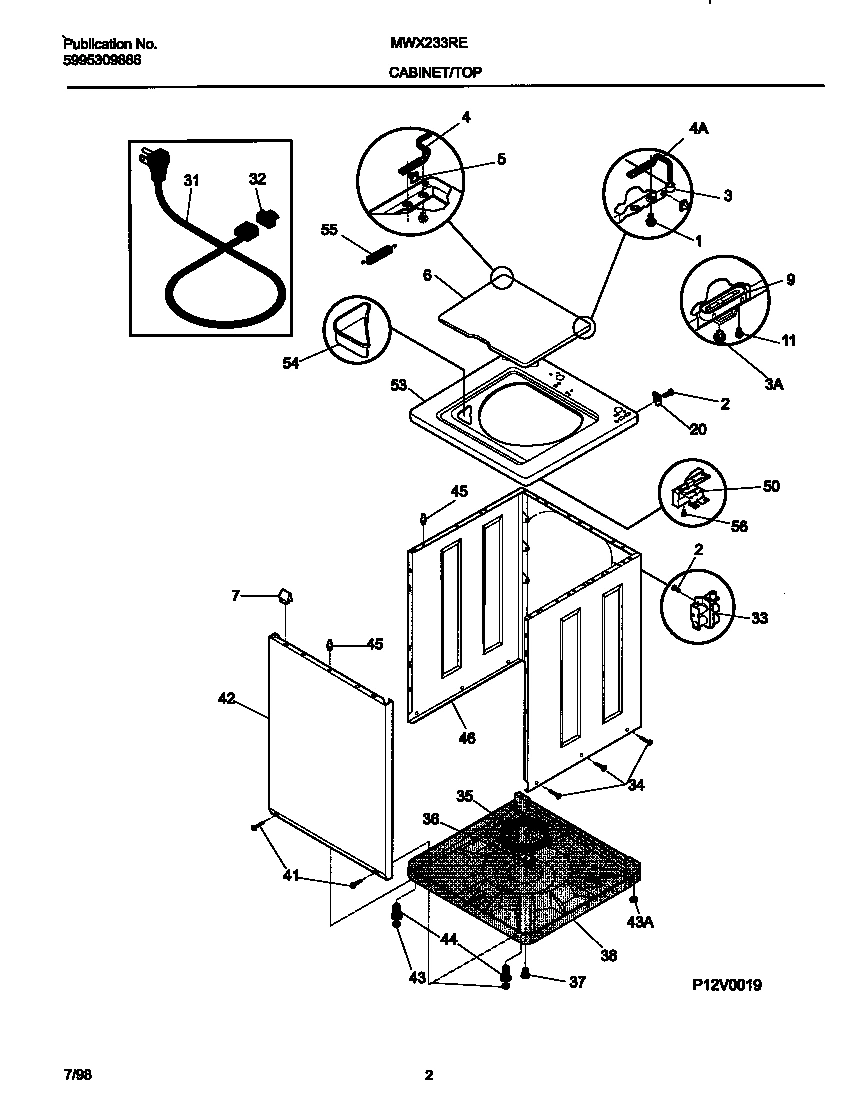 02 - WASHER CABINET,TOP