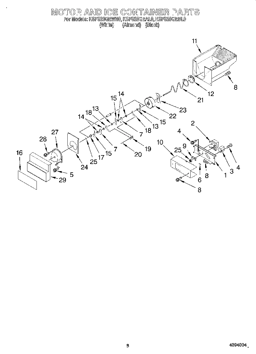 05 - MOTOR AND ICE CONTAINER